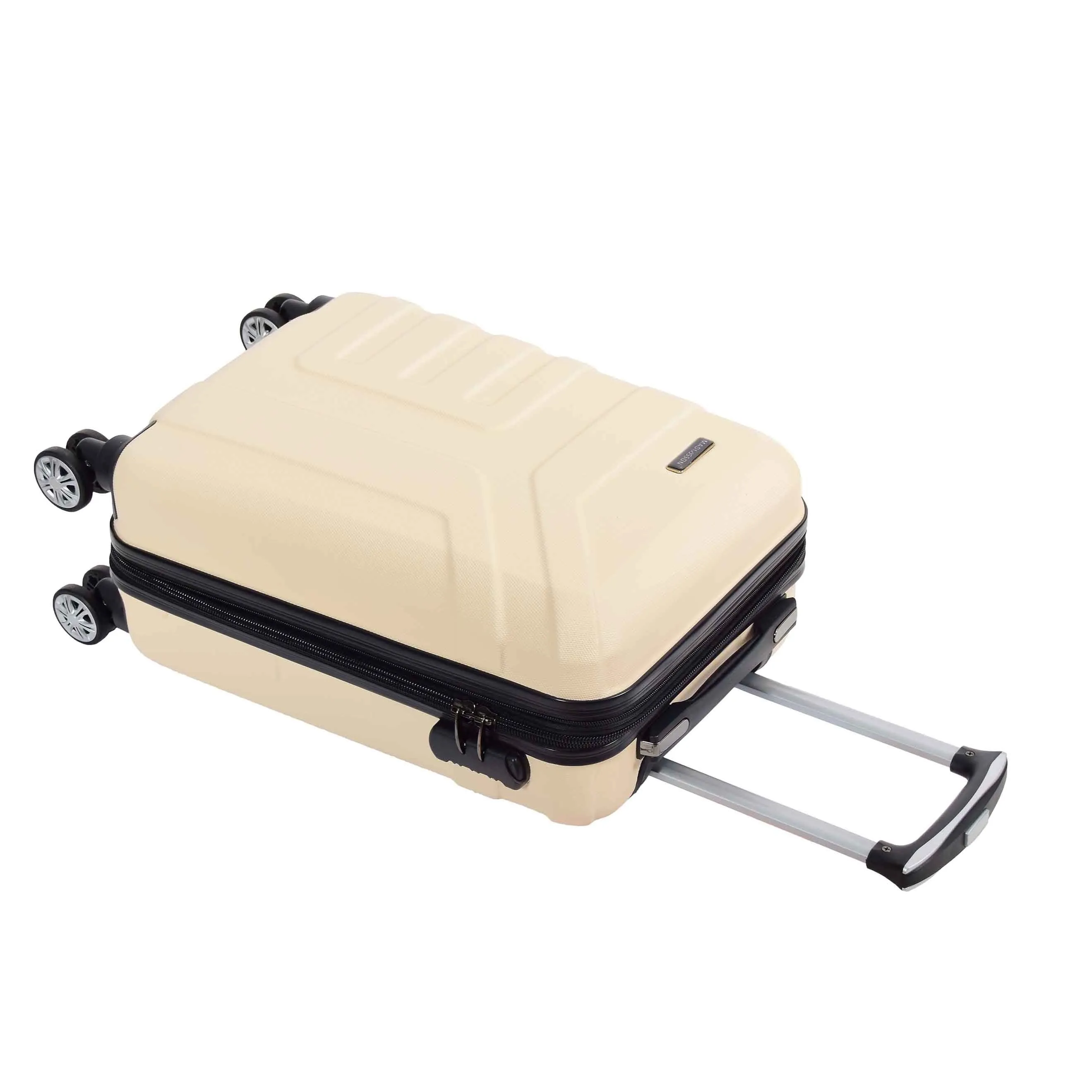 DR575 Expandable Hard Shell Cabin Luggage With Four Wheels Off White