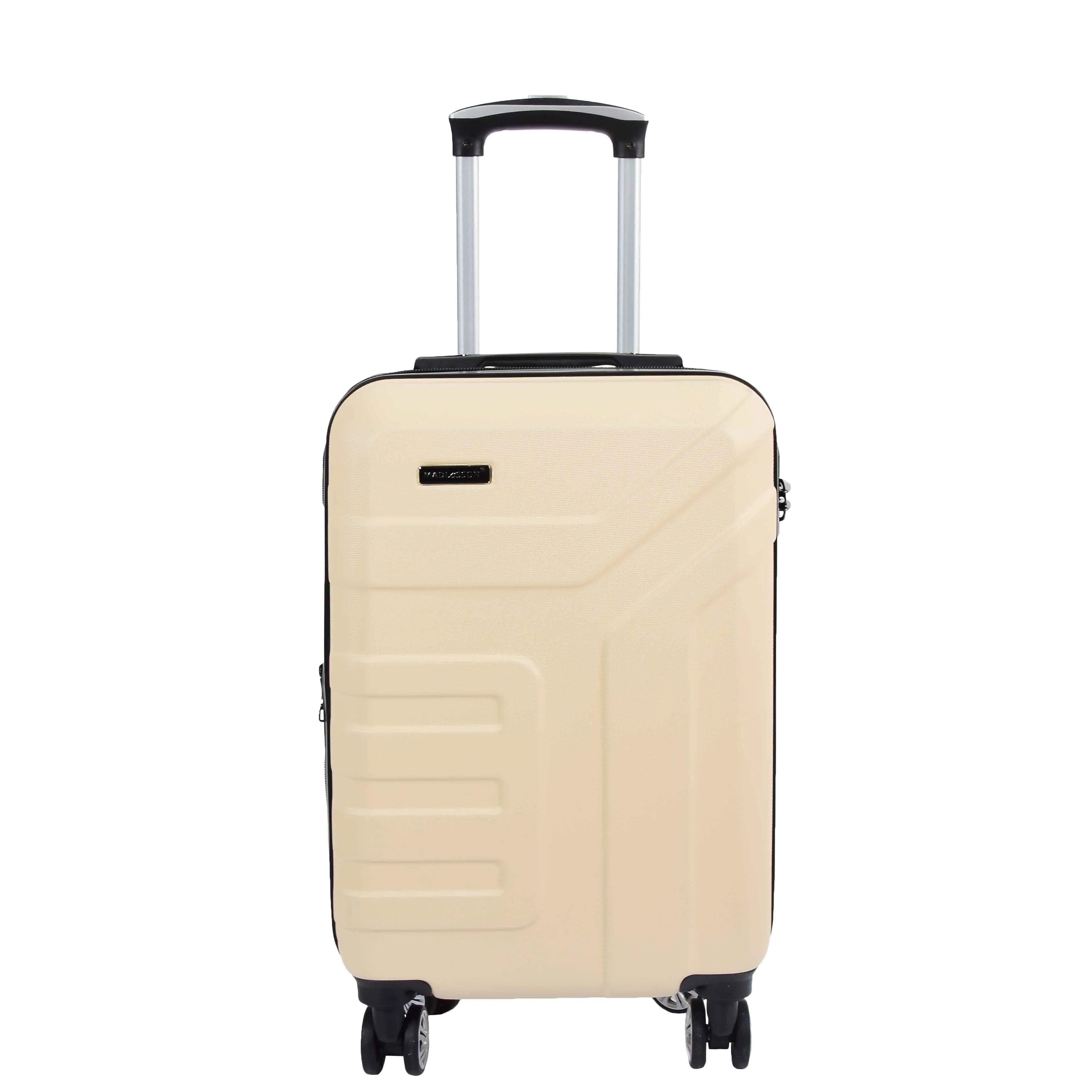 DR575 Expandable Hard Shell Cabin Luggage With Four Wheels Off White