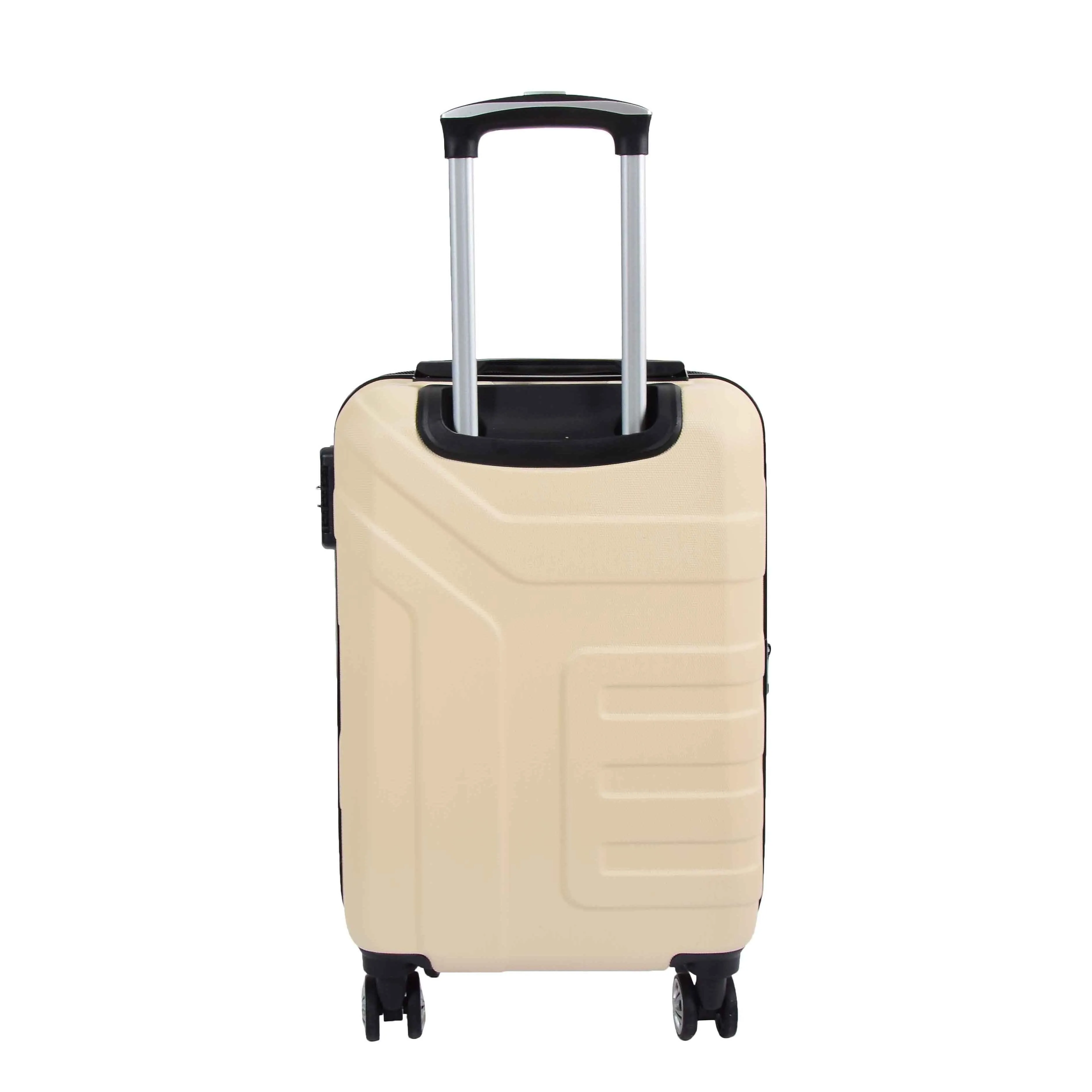 DR575 Expandable Hard Shell Cabin Luggage With Four Wheels Off White