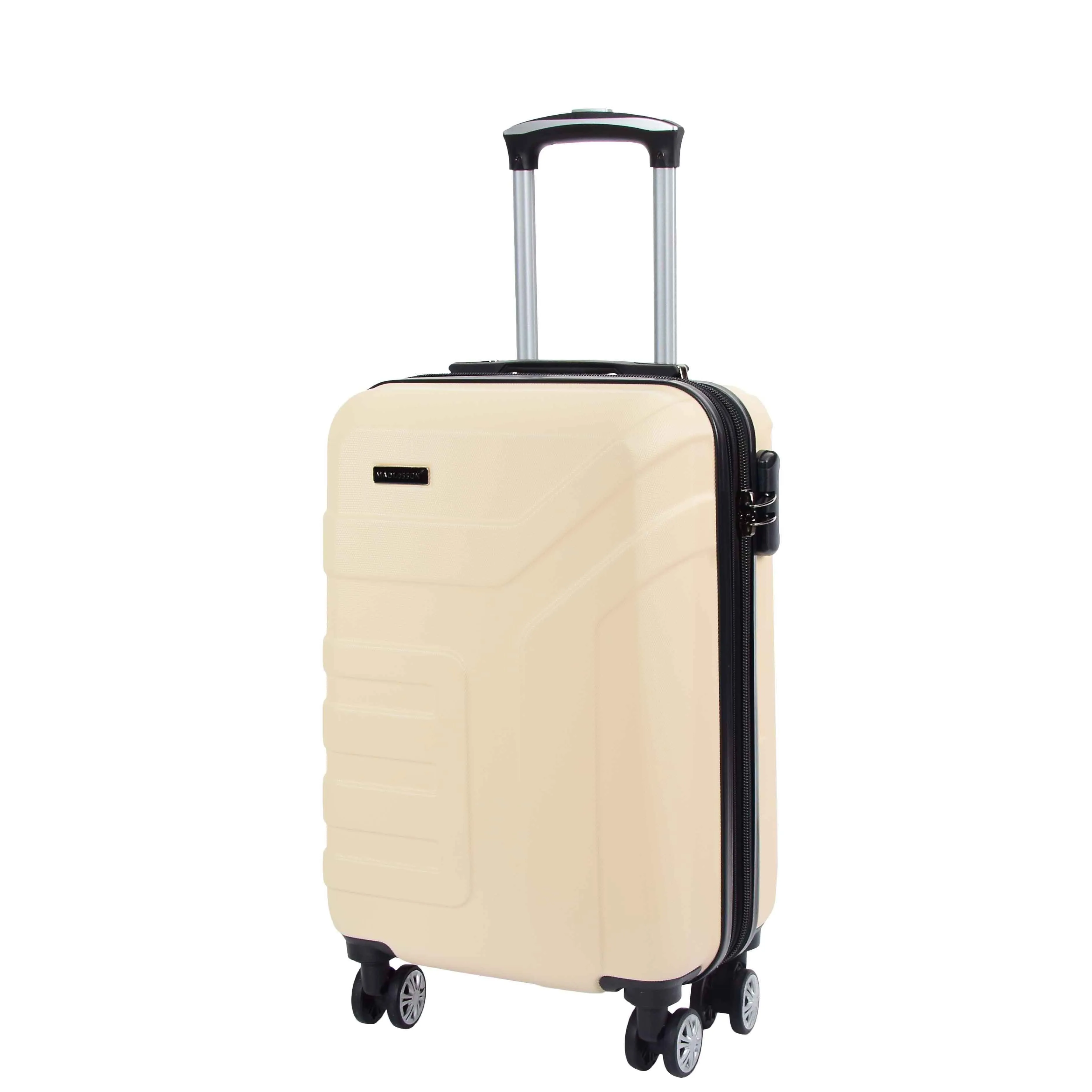 DR575 Expandable Hard Shell Cabin Luggage With Four Wheels Off White