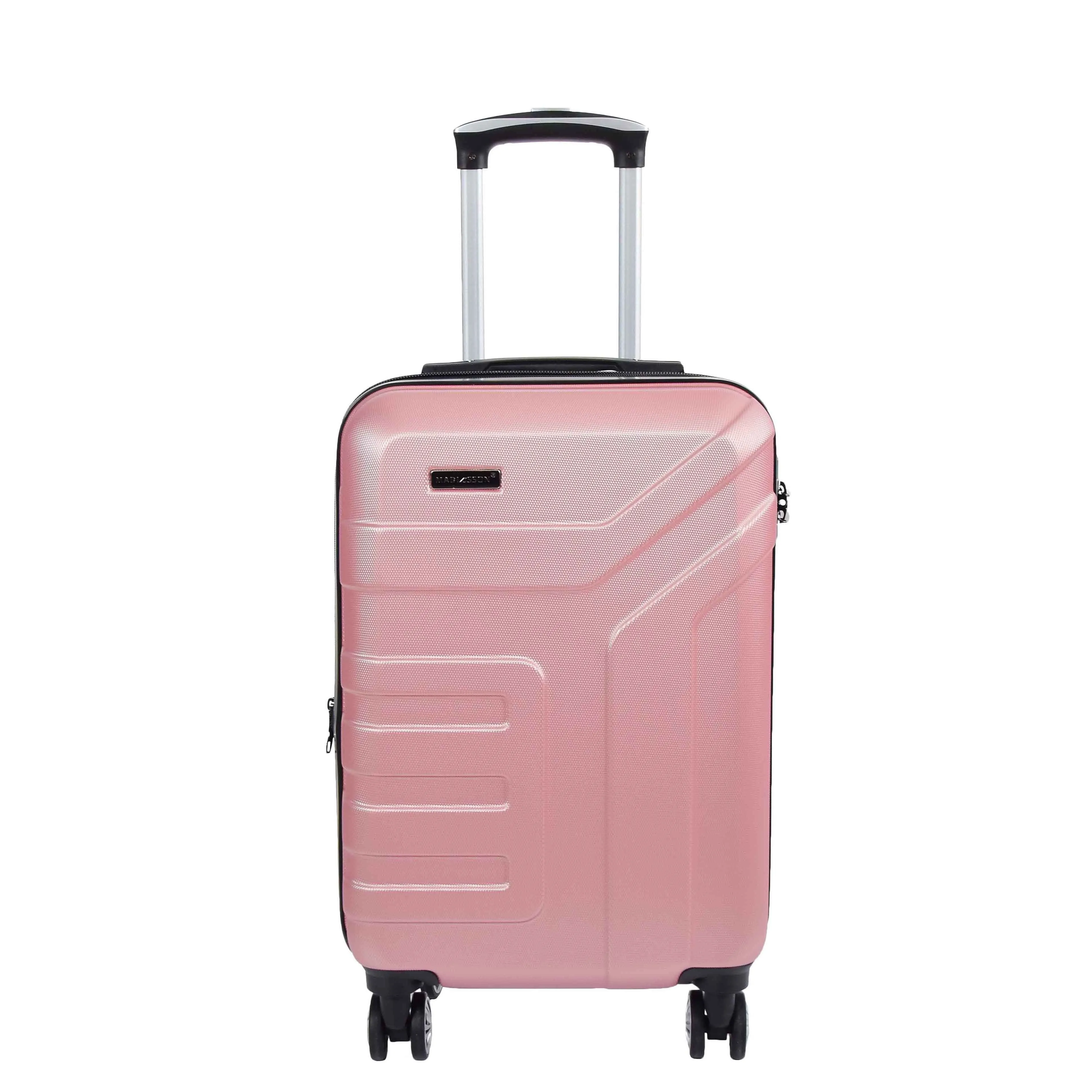 DR575 Expandable Hard Shell Cabin Luggage With Four Wheels Rose Gold