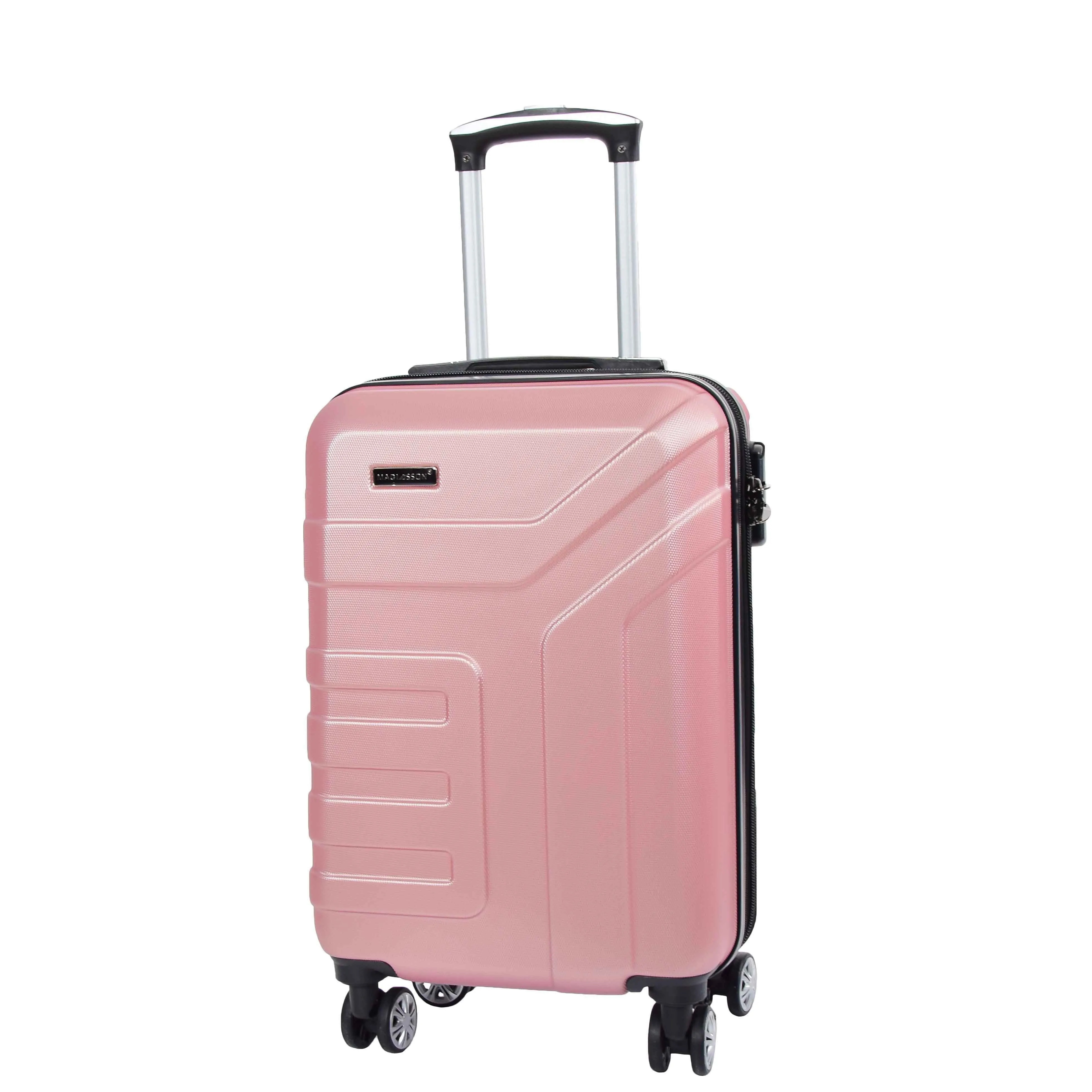 DR575 Expandable Hard Shell Cabin Luggage With Four Wheels Rose Gold