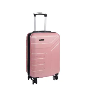 DR575 Expandable Hard Shell Cabin Luggage With Four Wheels Rose Gold