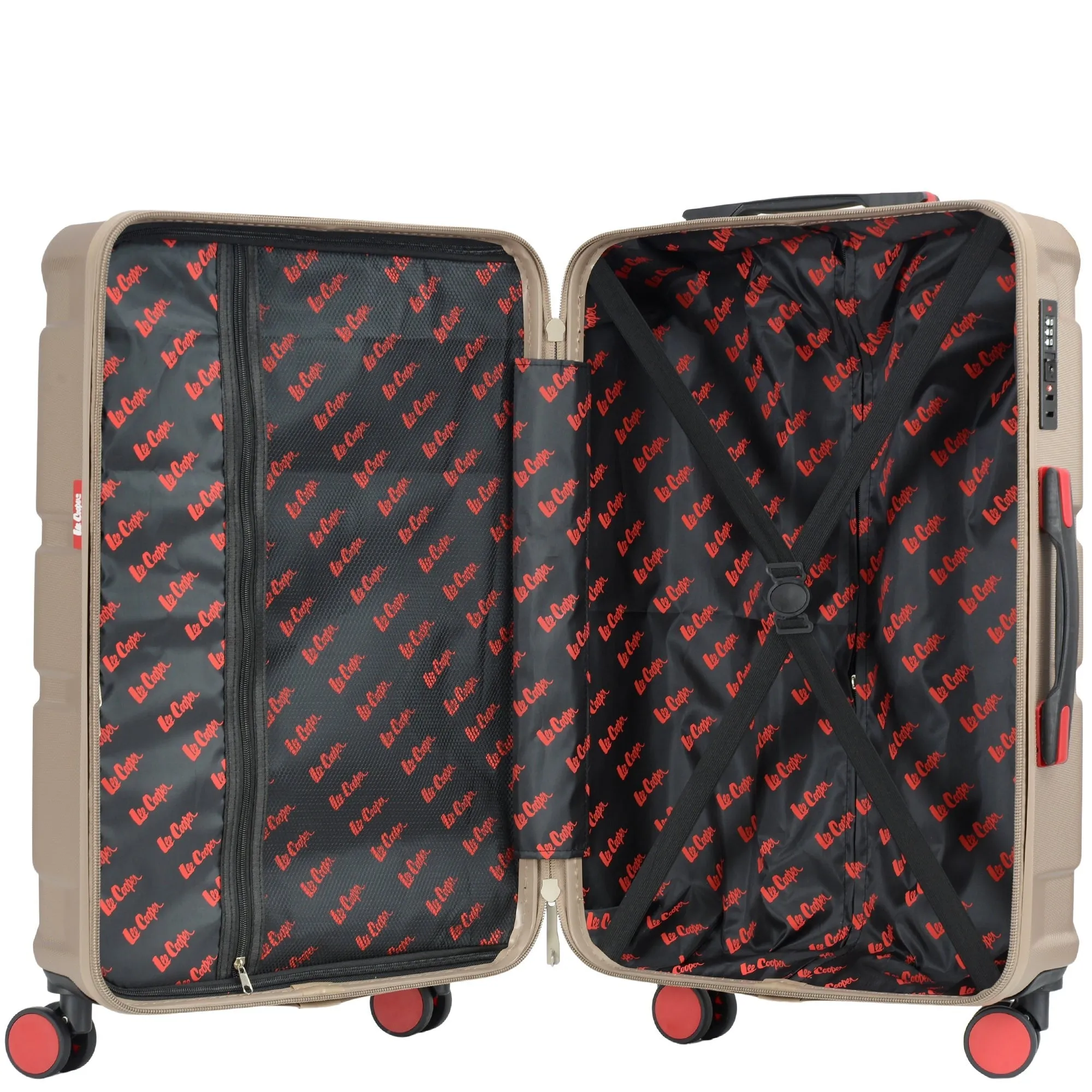 DR631 Hard Shell Four Spinner Wheeled Travel Suitcases Taupe
