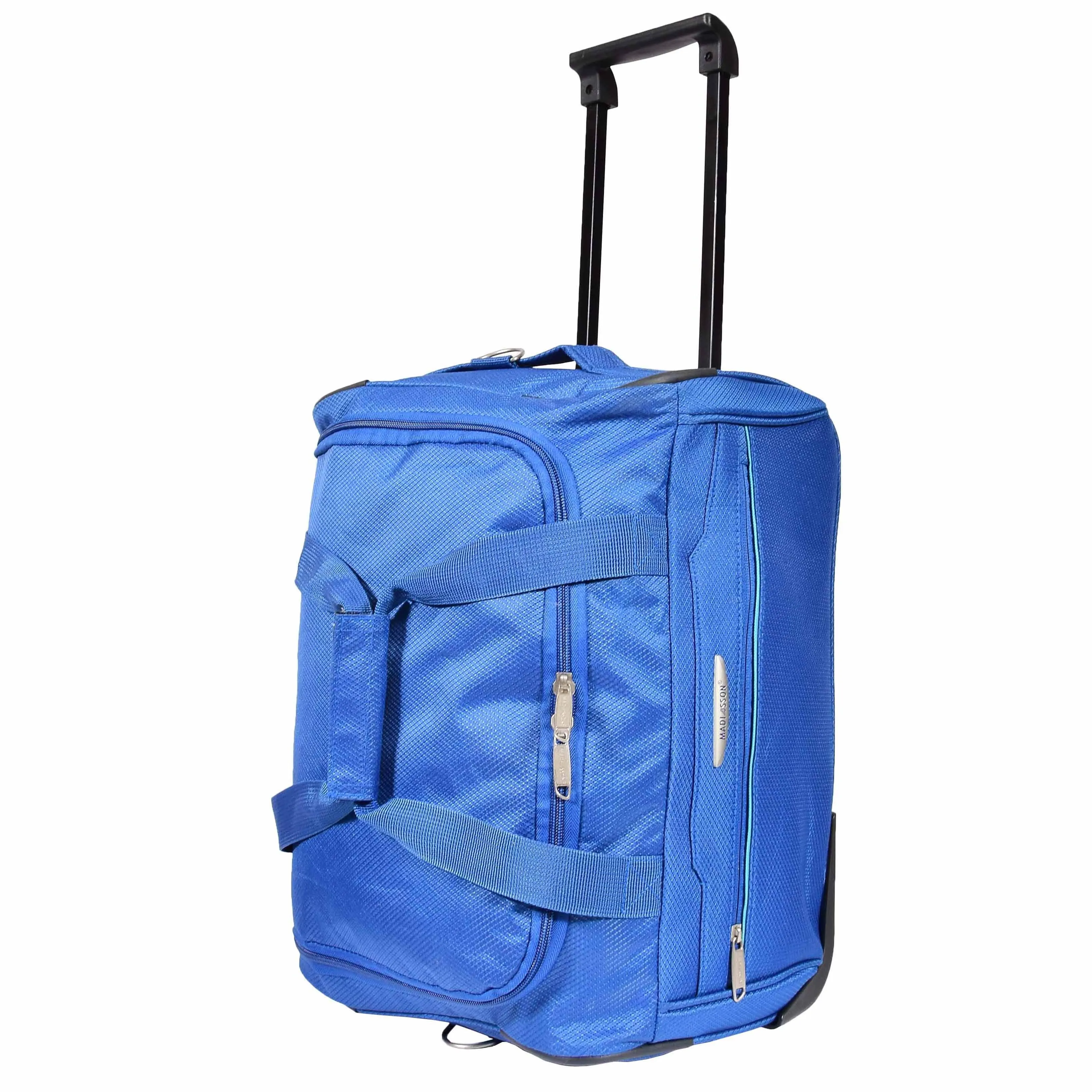 DR638 Weekend Travel Mid Size Bag Wheeled Holdall Duffle Blue
