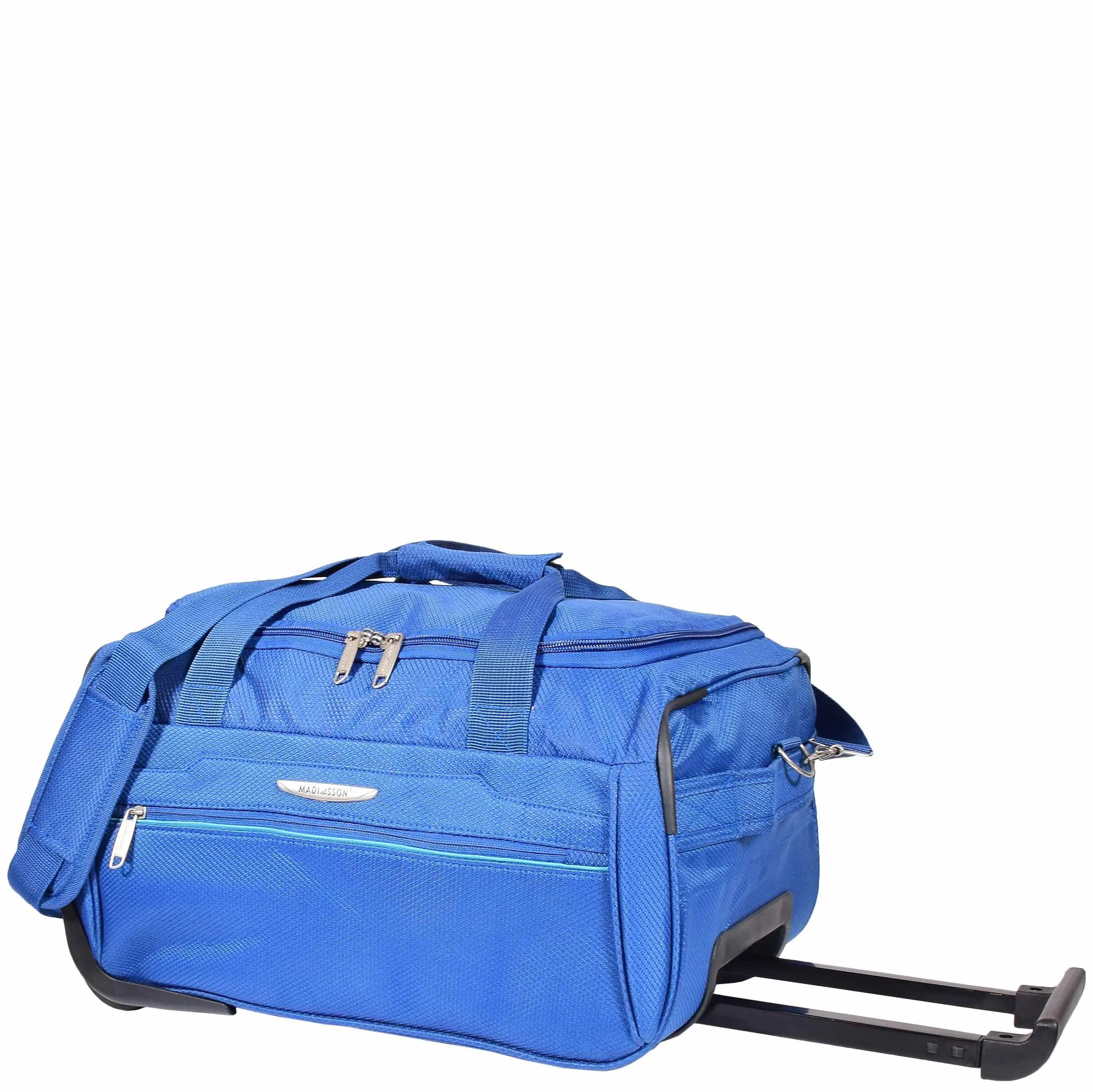 DR638 Weekend Travel Mid Size Bag Wheeled Holdall Duffle Blue