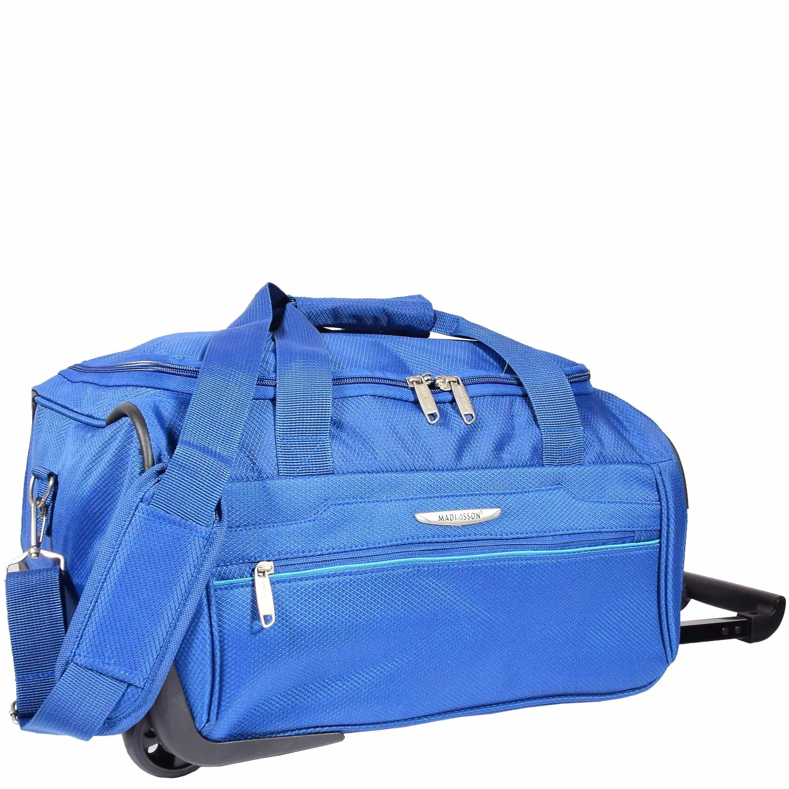 DR638 Weekend Travel Mid Size Bag Wheeled Holdall Duffle Blue