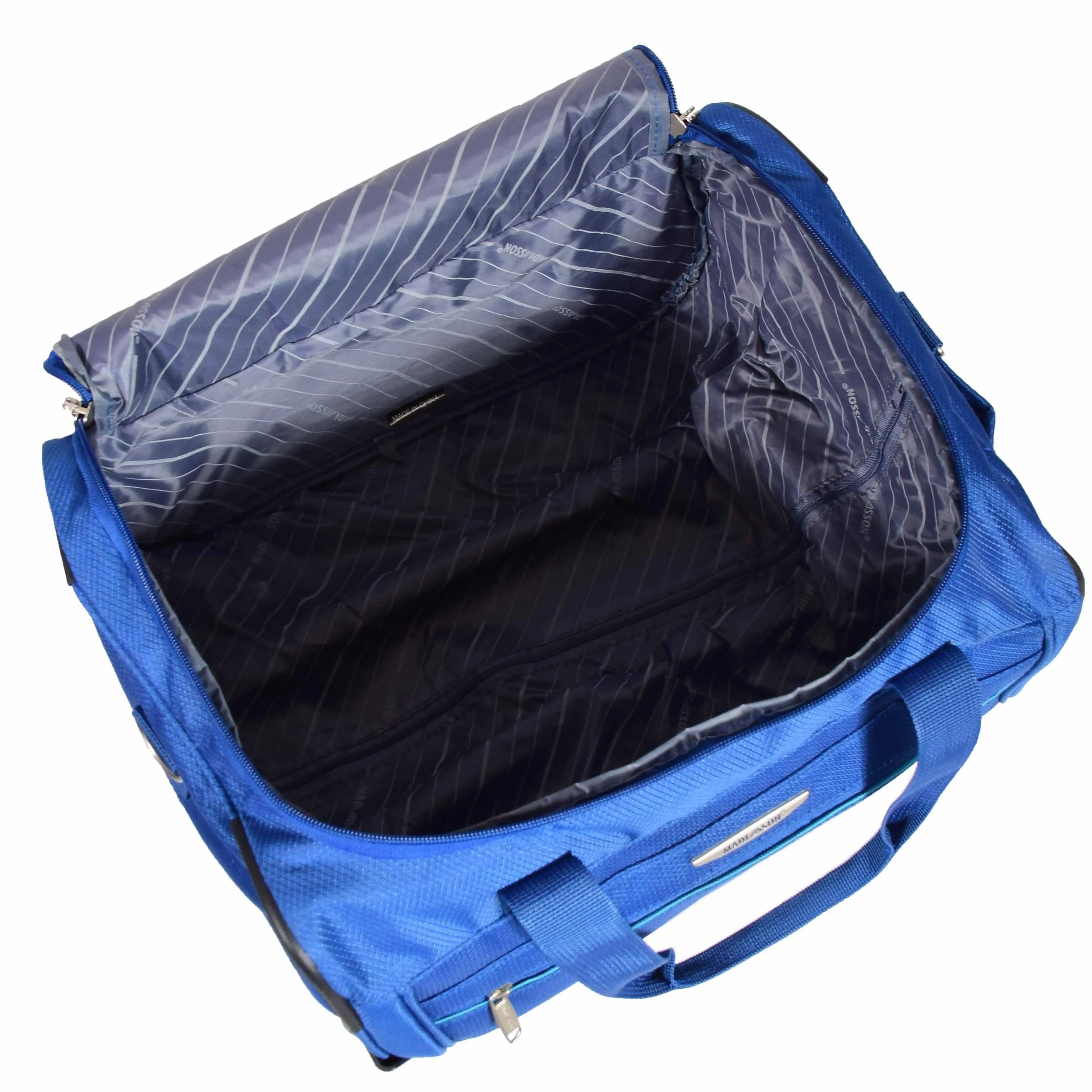 DR638 Weekend Travel Mid Size Bag Wheeled Holdall Duffle Blue