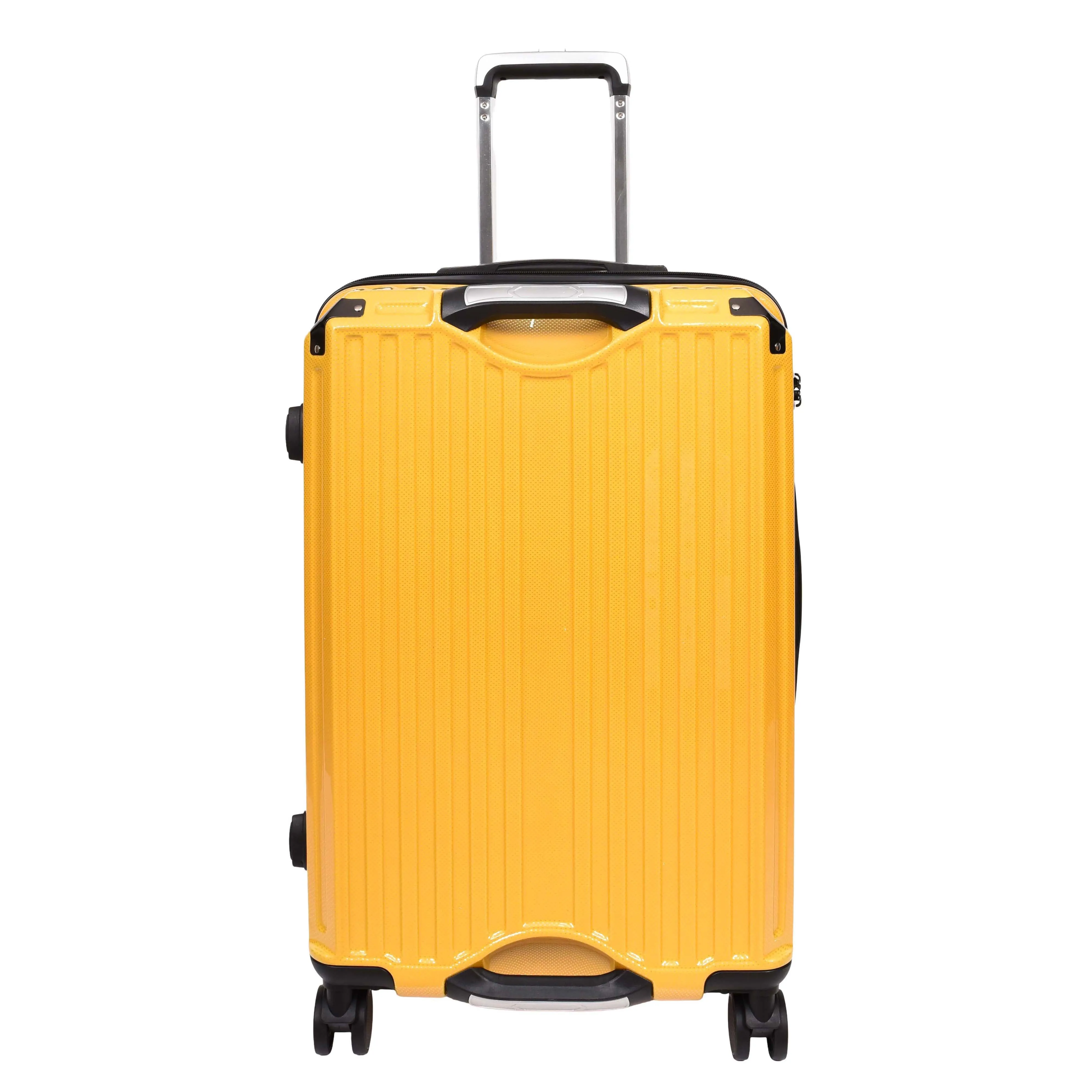 DR691 Four Wheel Suitcase Hard Shell Luggage Yellow