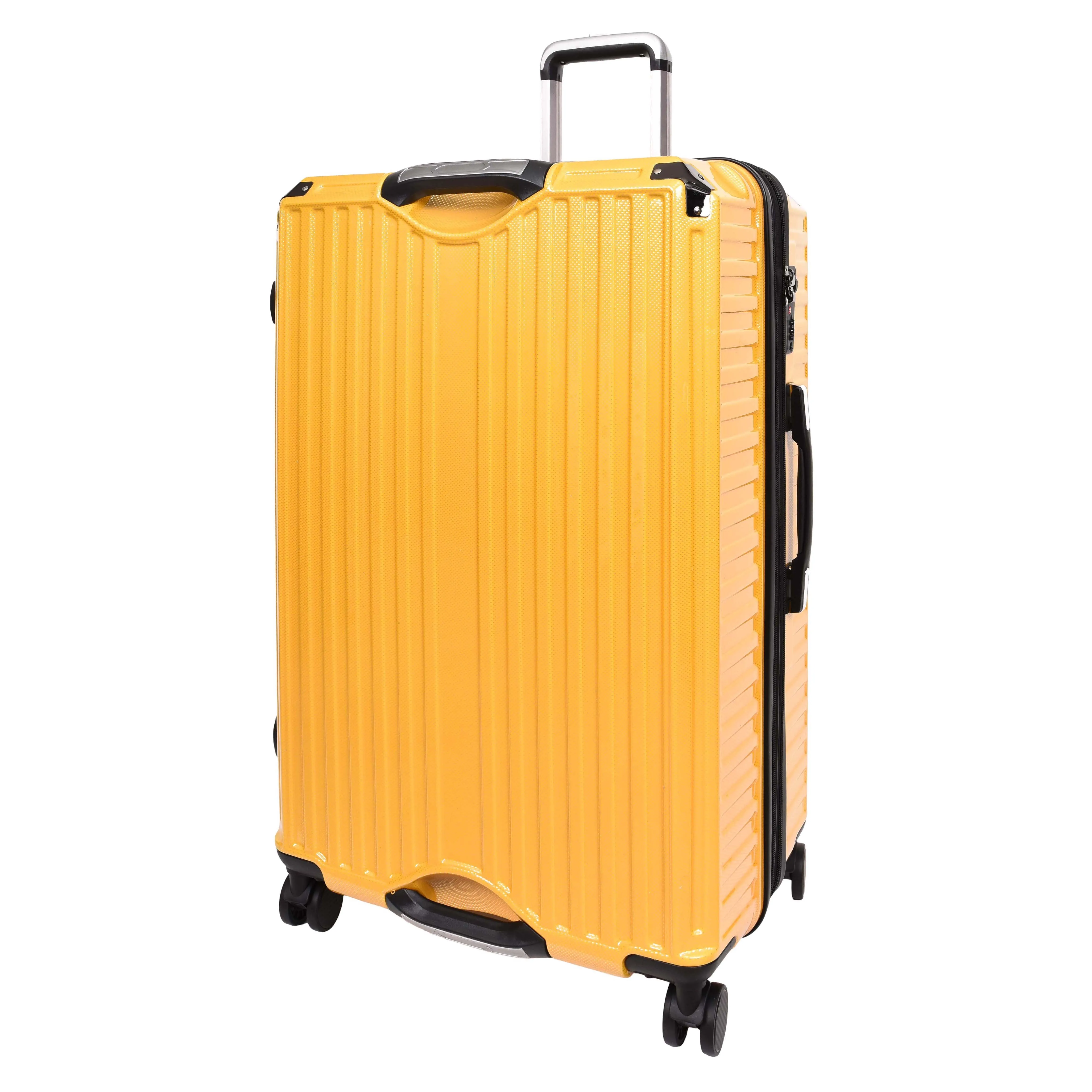 DR691 Four Wheel Suitcase Hard Shell Luggage Yellow