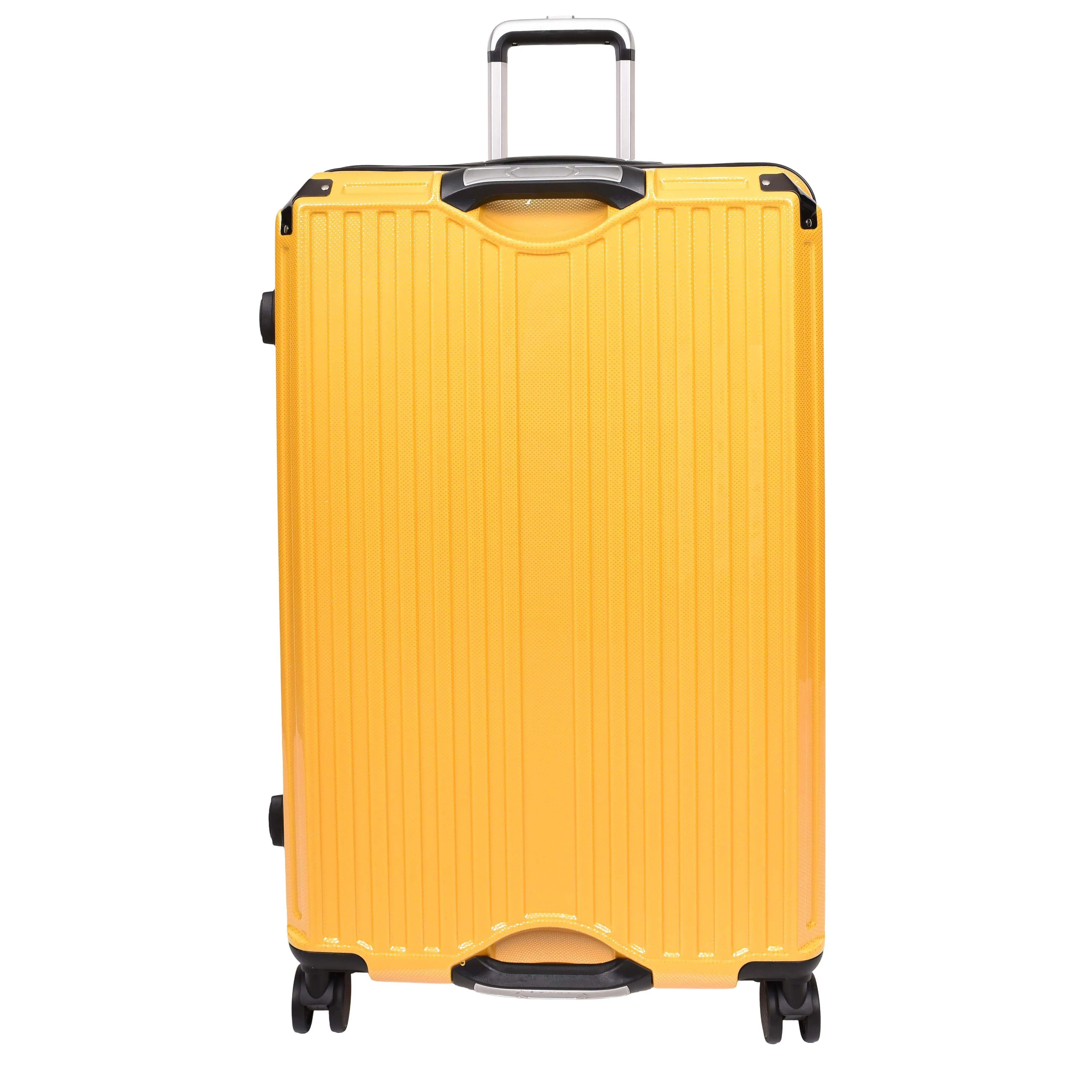 DR691 Four Wheel Suitcase Hard Shell Luggage Yellow