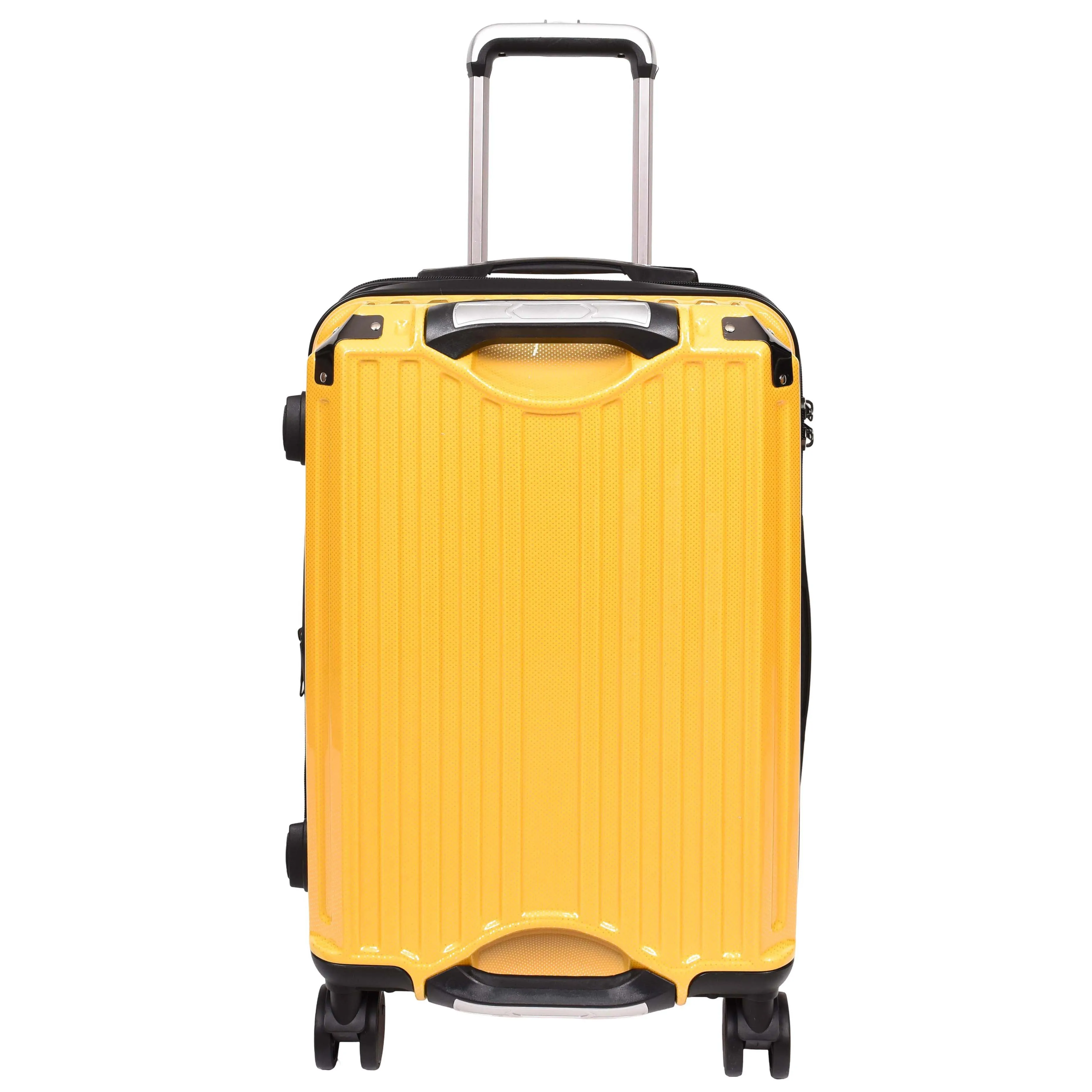 DR691 Four Wheel Suitcase Hard Shell Luggage Yellow