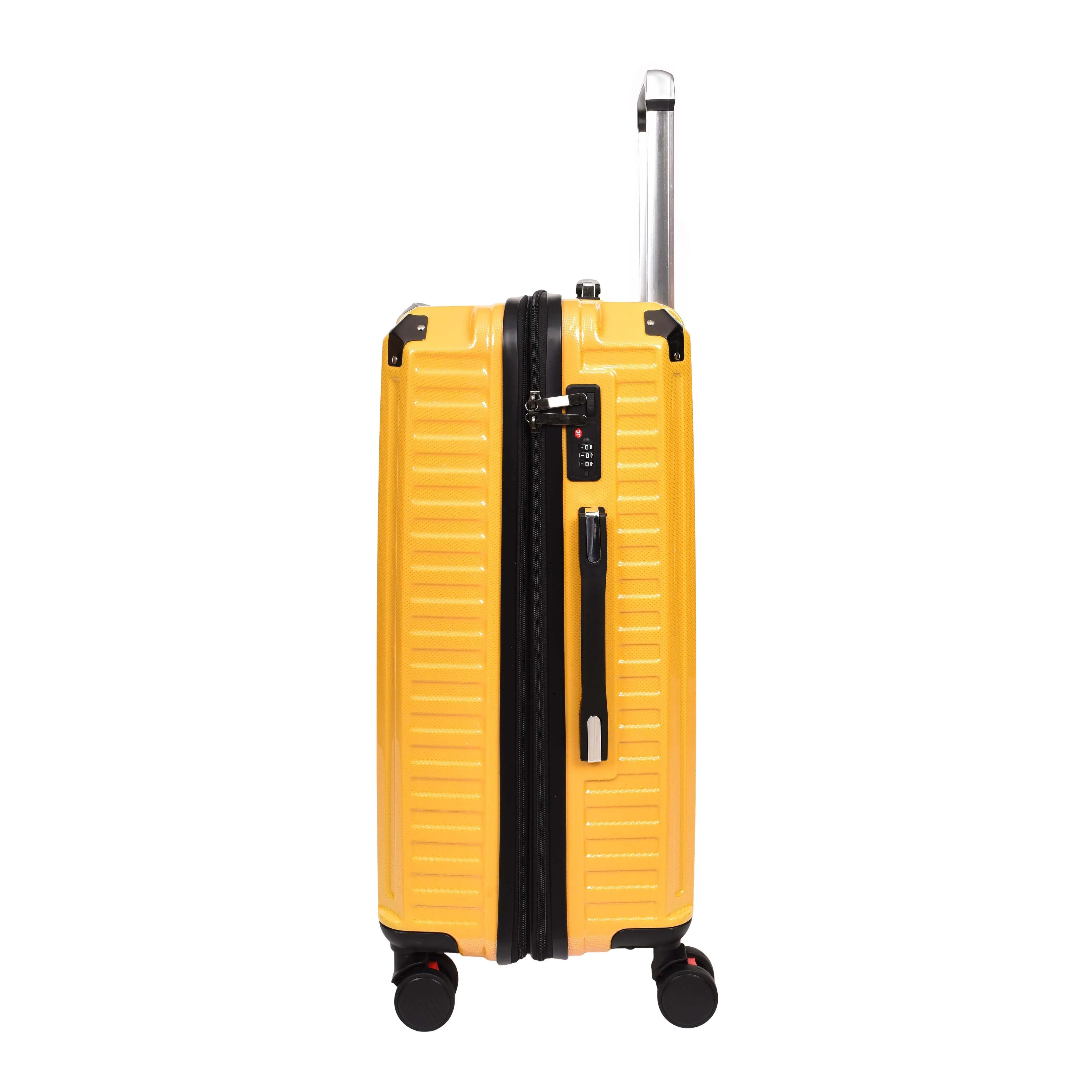 DR691 Four Wheel Suitcase Hard Shell Luggage Yellow