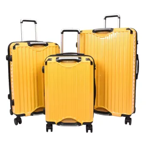 DR691 Four Wheel Suitcase Hard Shell Luggage Yellow