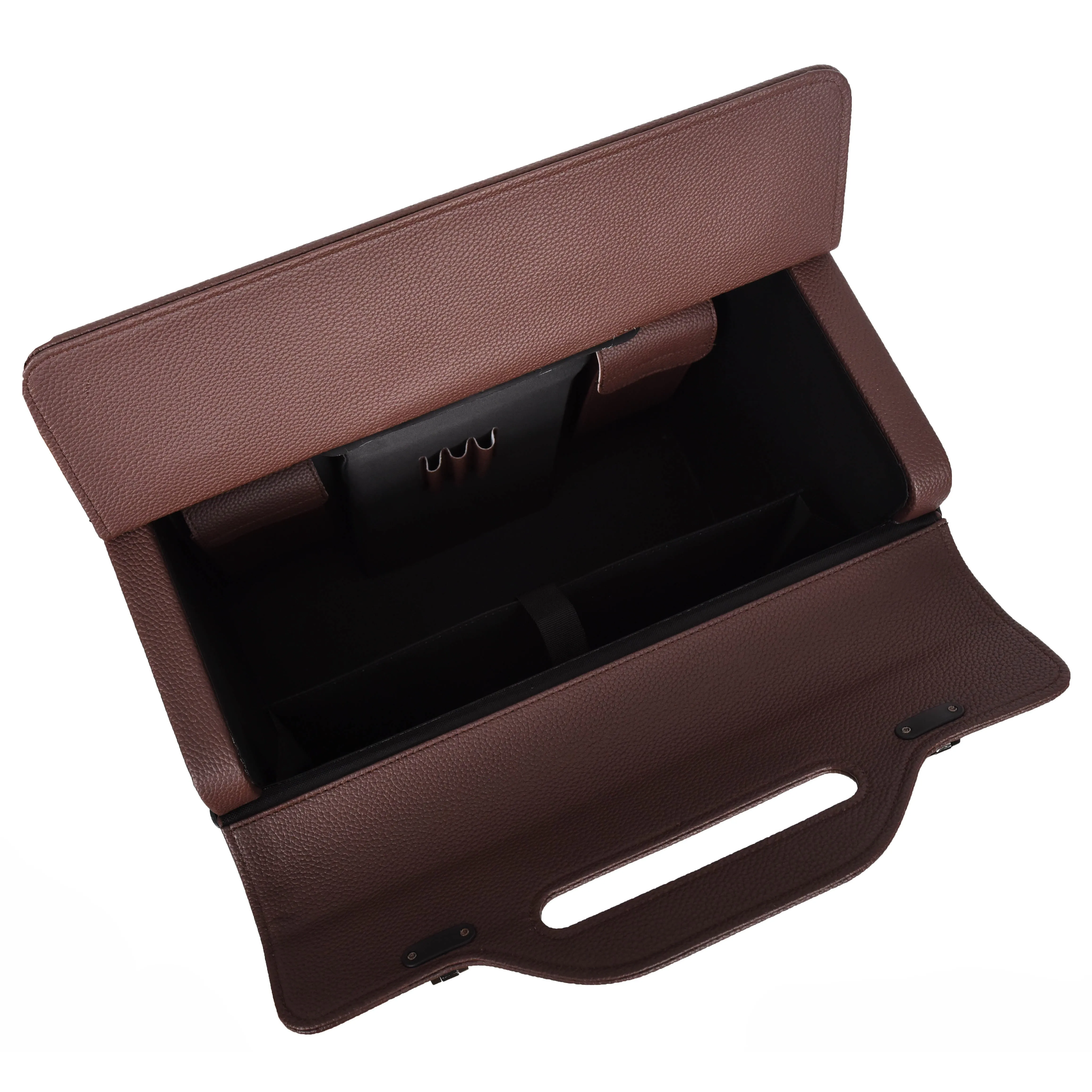DR695 Four Wheel Pilot Case Faux Leather Cabin Bag Brown