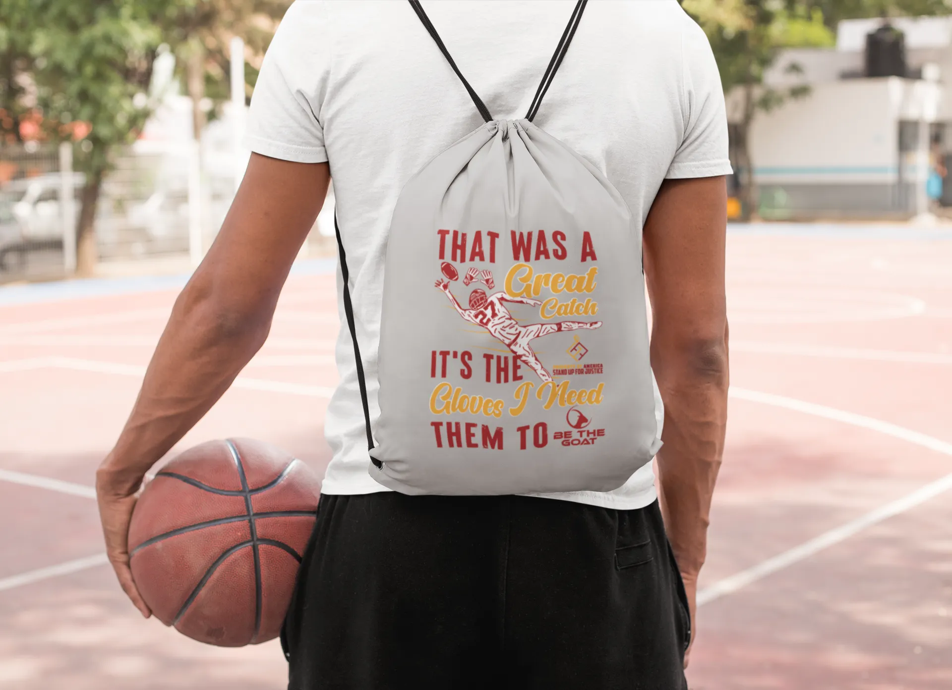 Drawstring Backpack Bag I NEED THE GLOVES/TO BE THE GOAT