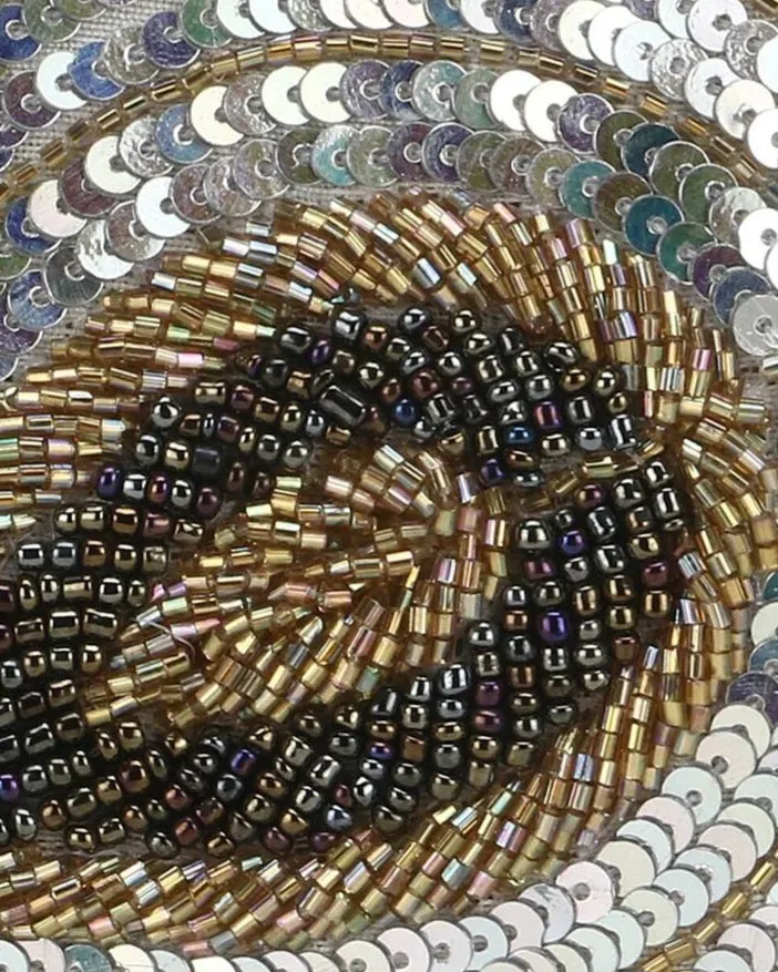 Dual-Toned Embelished Clutch