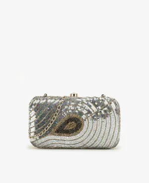 Dual-Toned Embelished Clutch