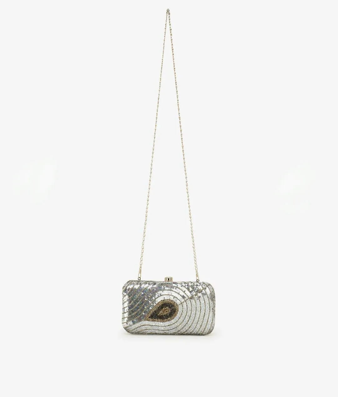 Dual-Toned Embelished Clutch