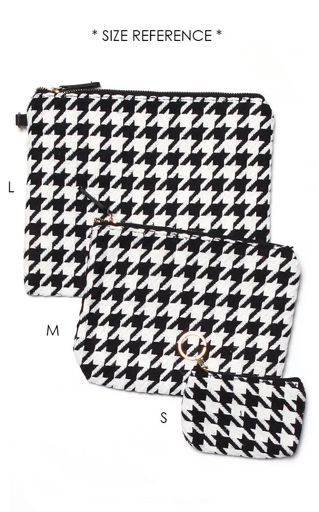 EABG9373 Beige Plaid Crossbody Clutch Bag