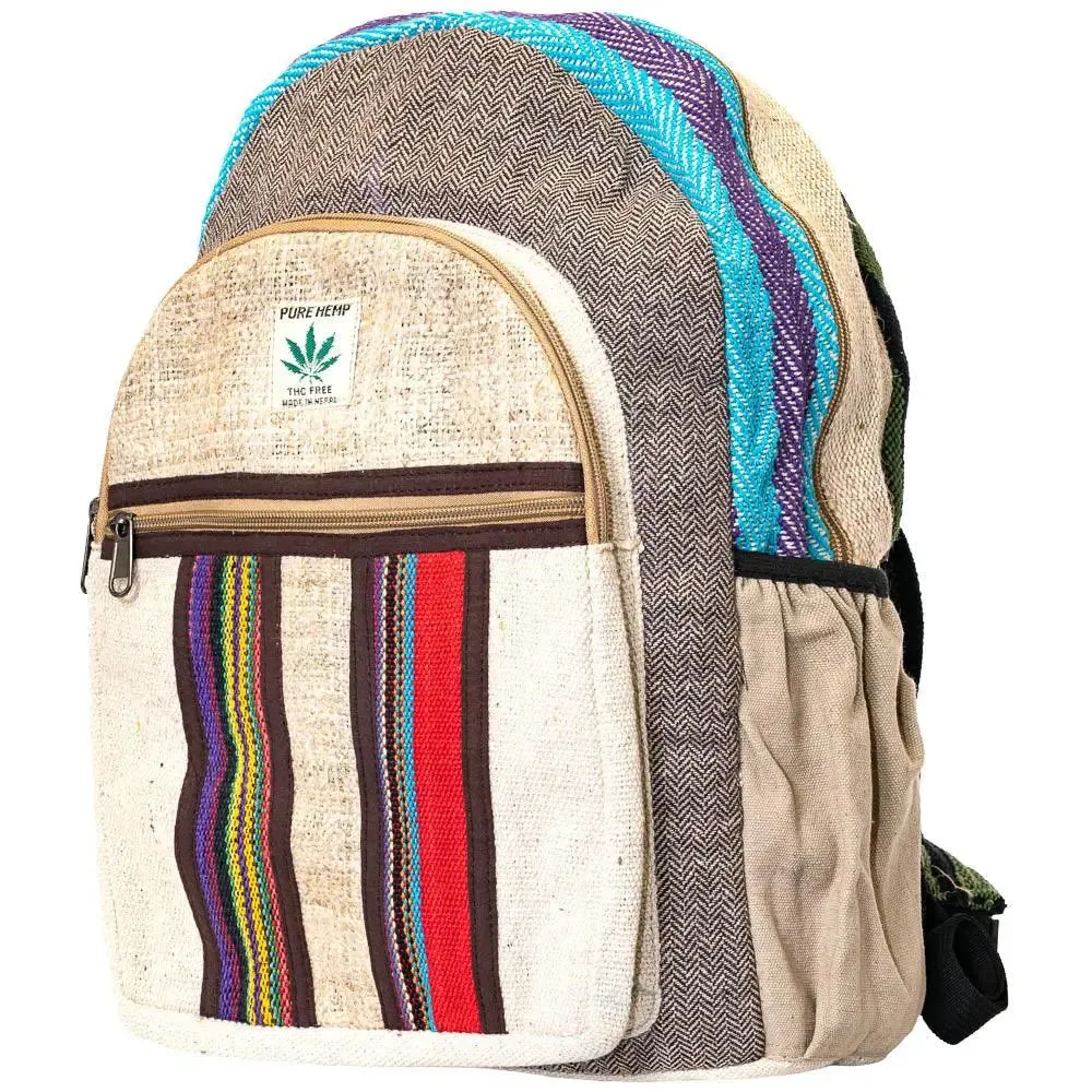 Earthly Essence Hemp and Patchwork Backpack