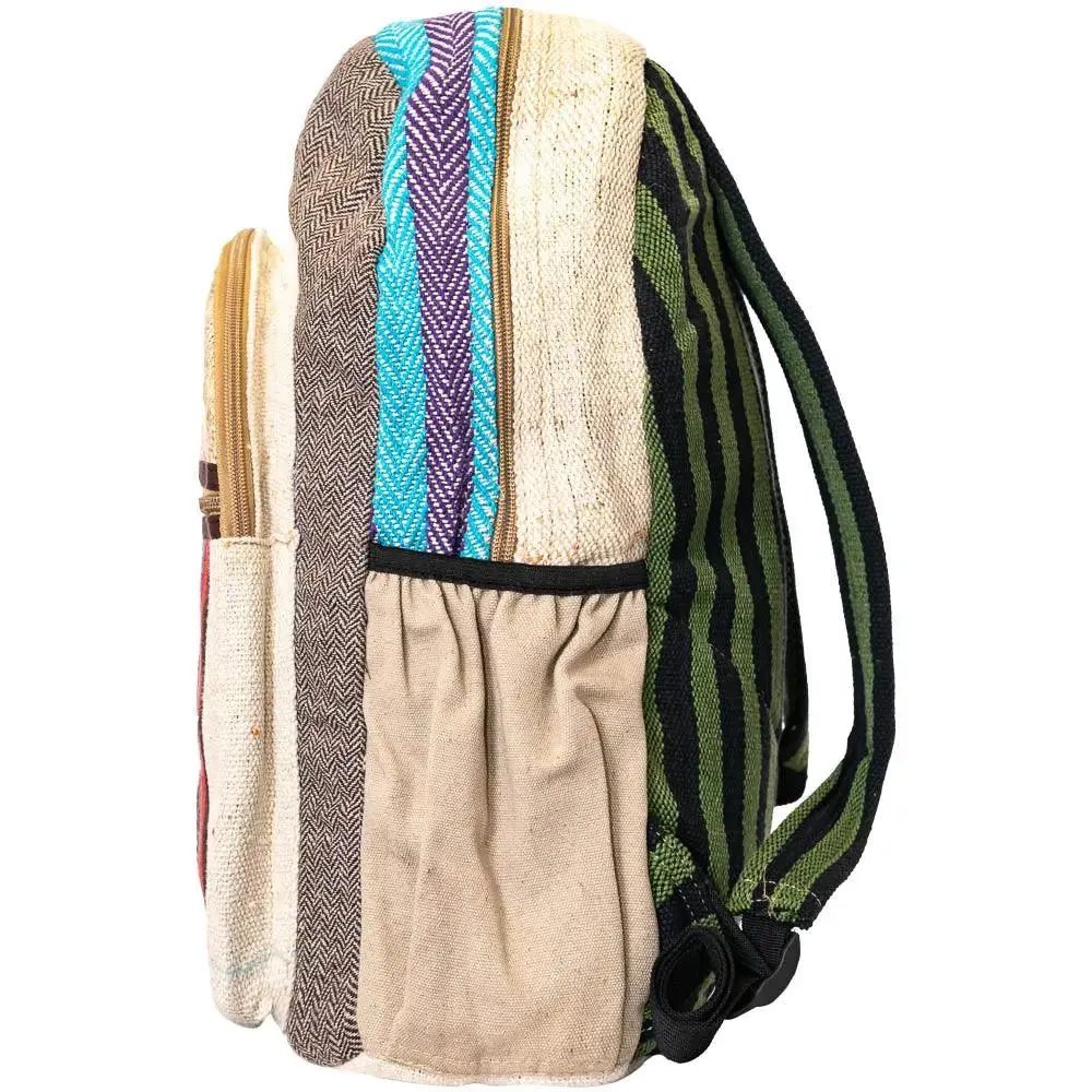 Earthly Essence Hemp and Patchwork Backpack
