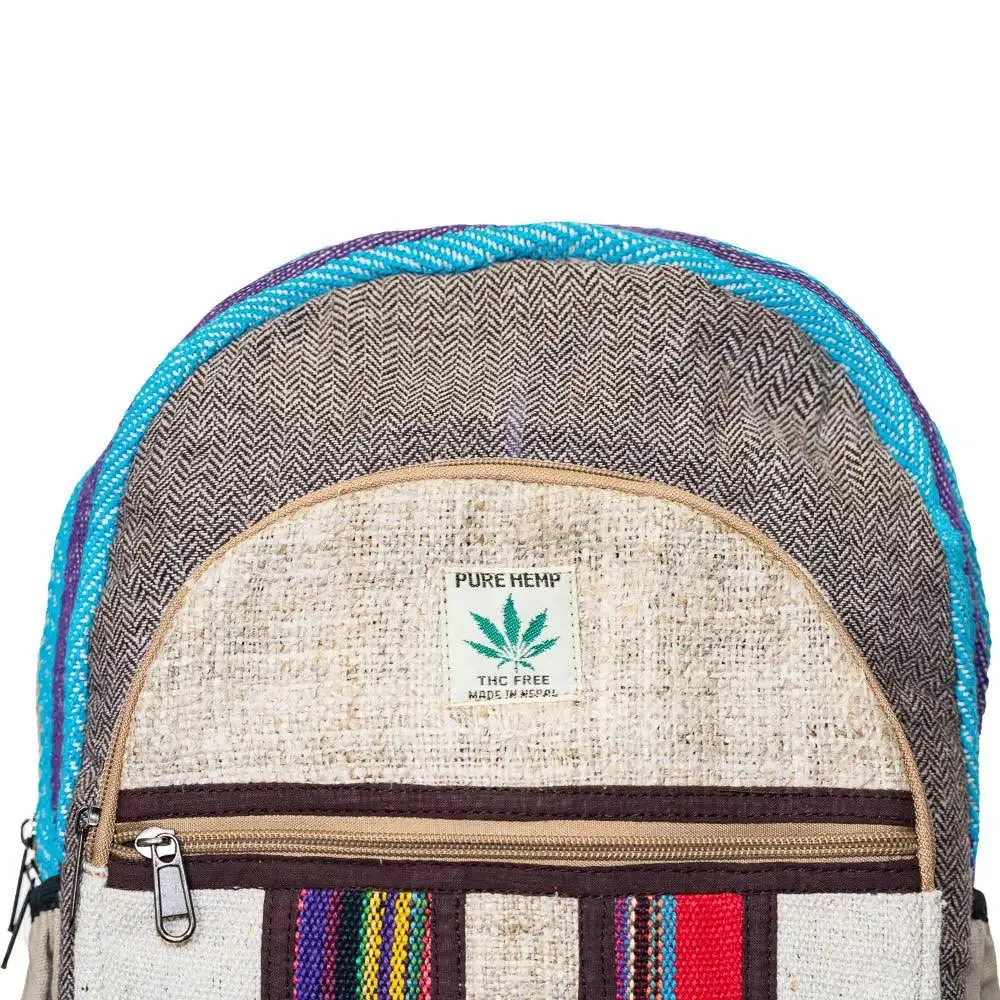 Earthly Essence Hemp and Patchwork Backpack
