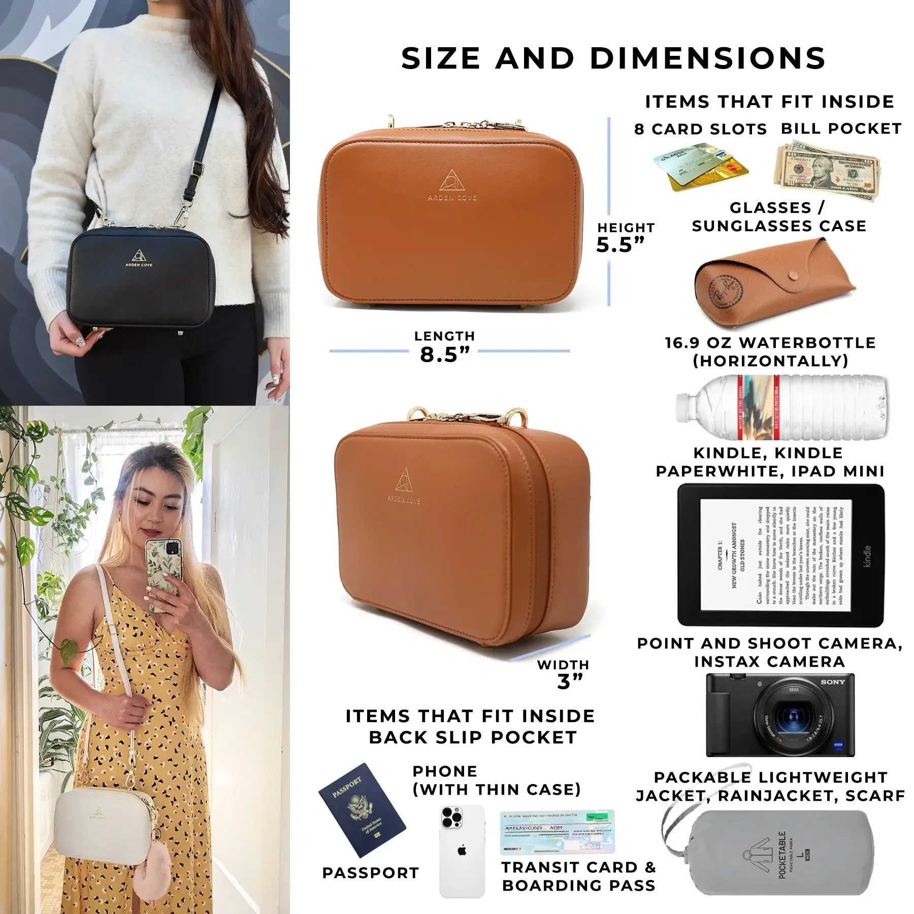 Elise Crossbody with Locking Clasps Strap