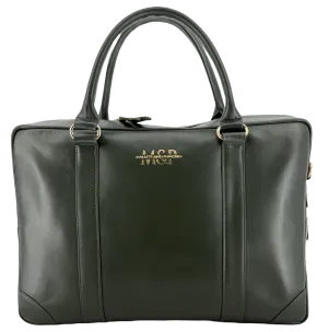 Emerald Green Leather Briefcase