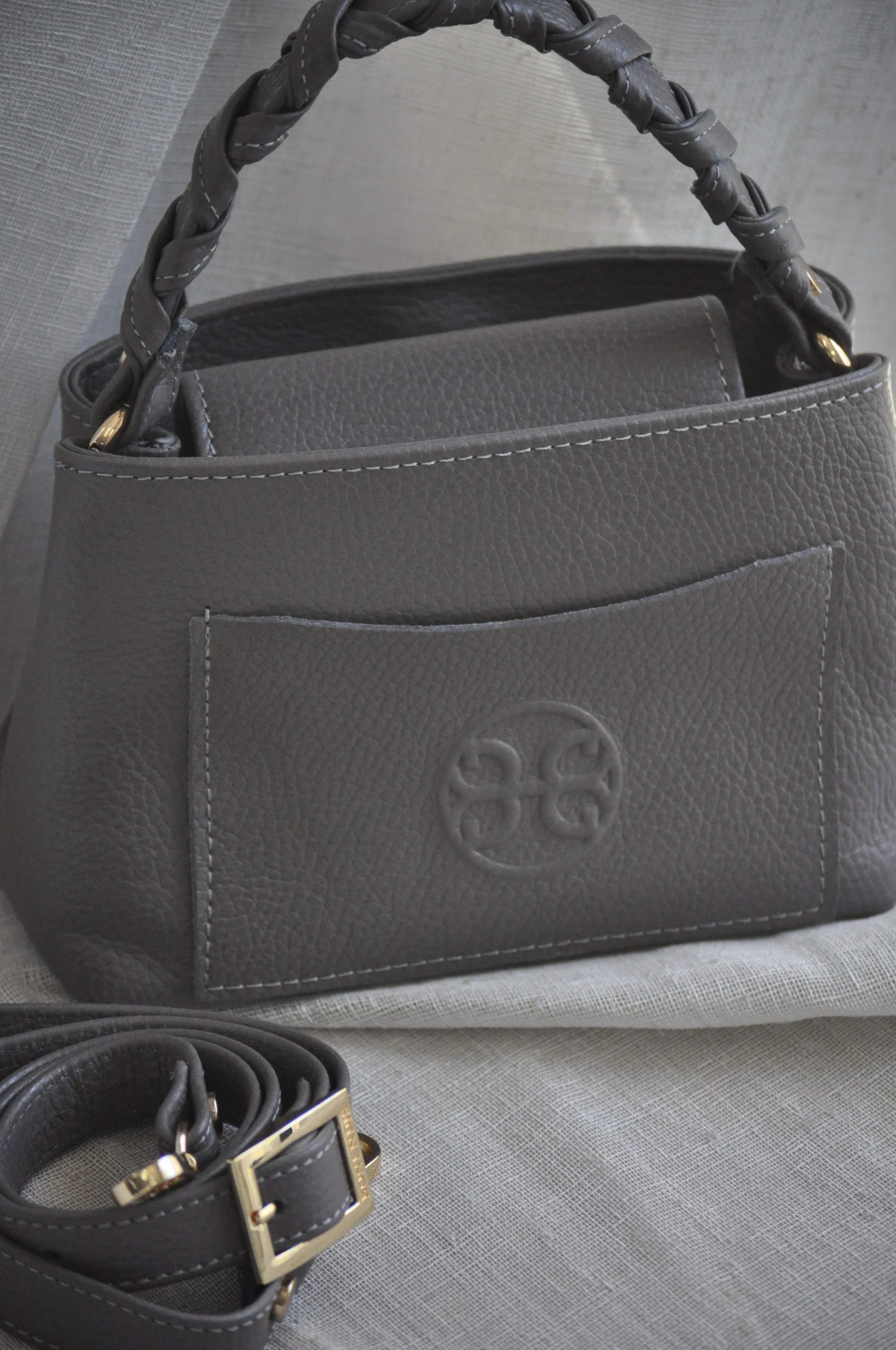 Emily 20 Leather Handbag- Ash