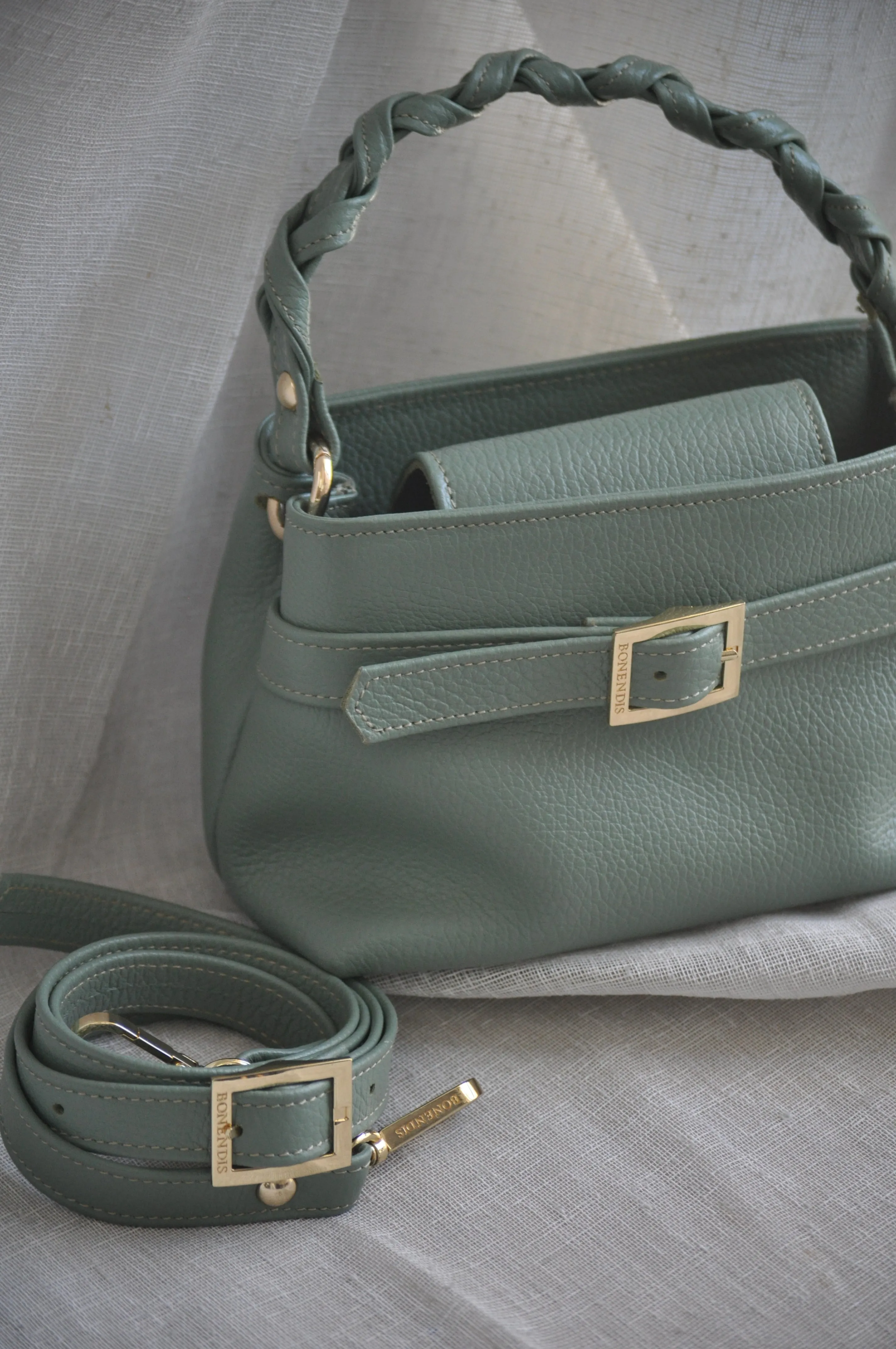 Emily 20 Leather Handbag- Sage