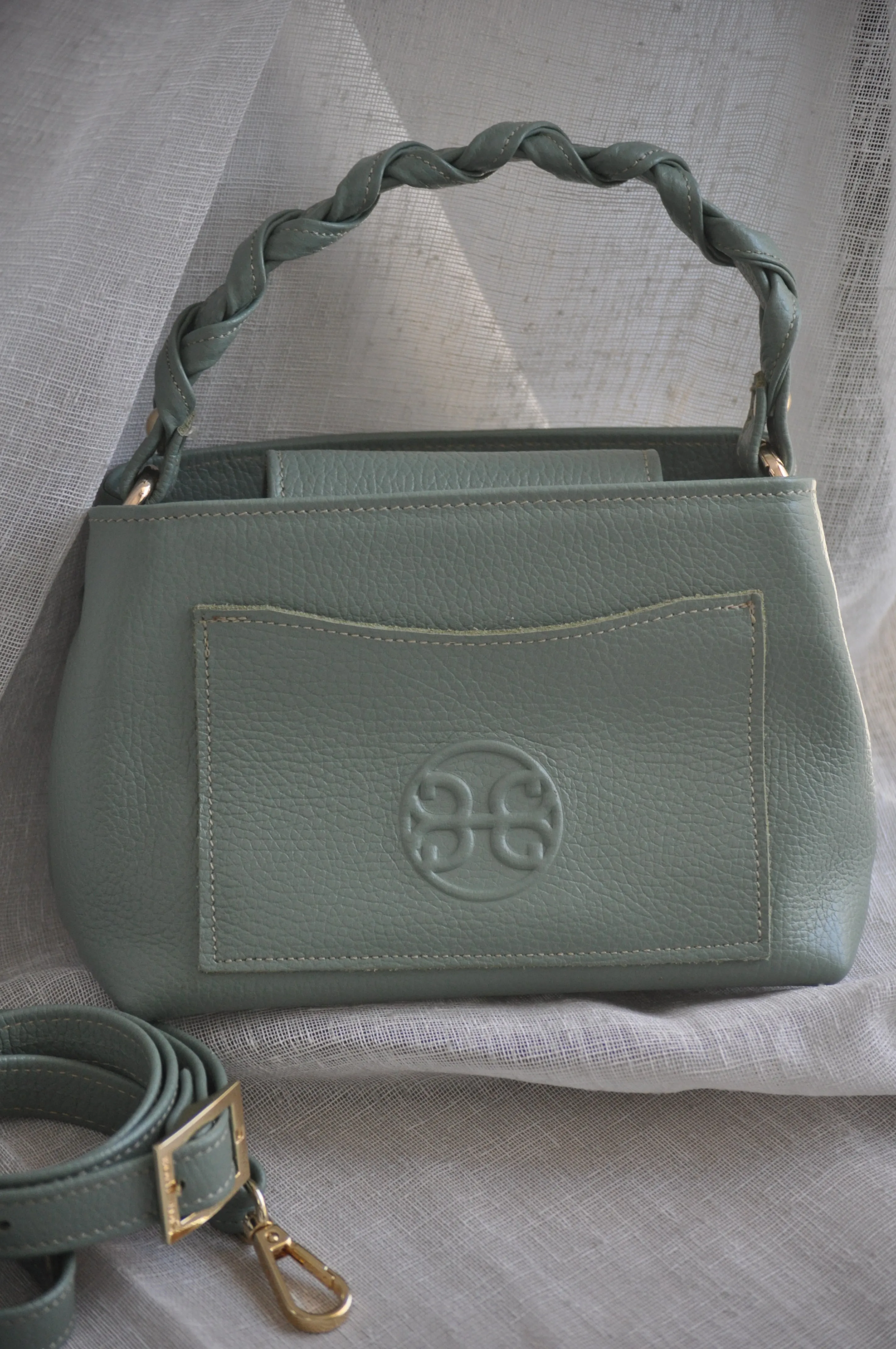 Emily 20 Leather Handbag- Sage