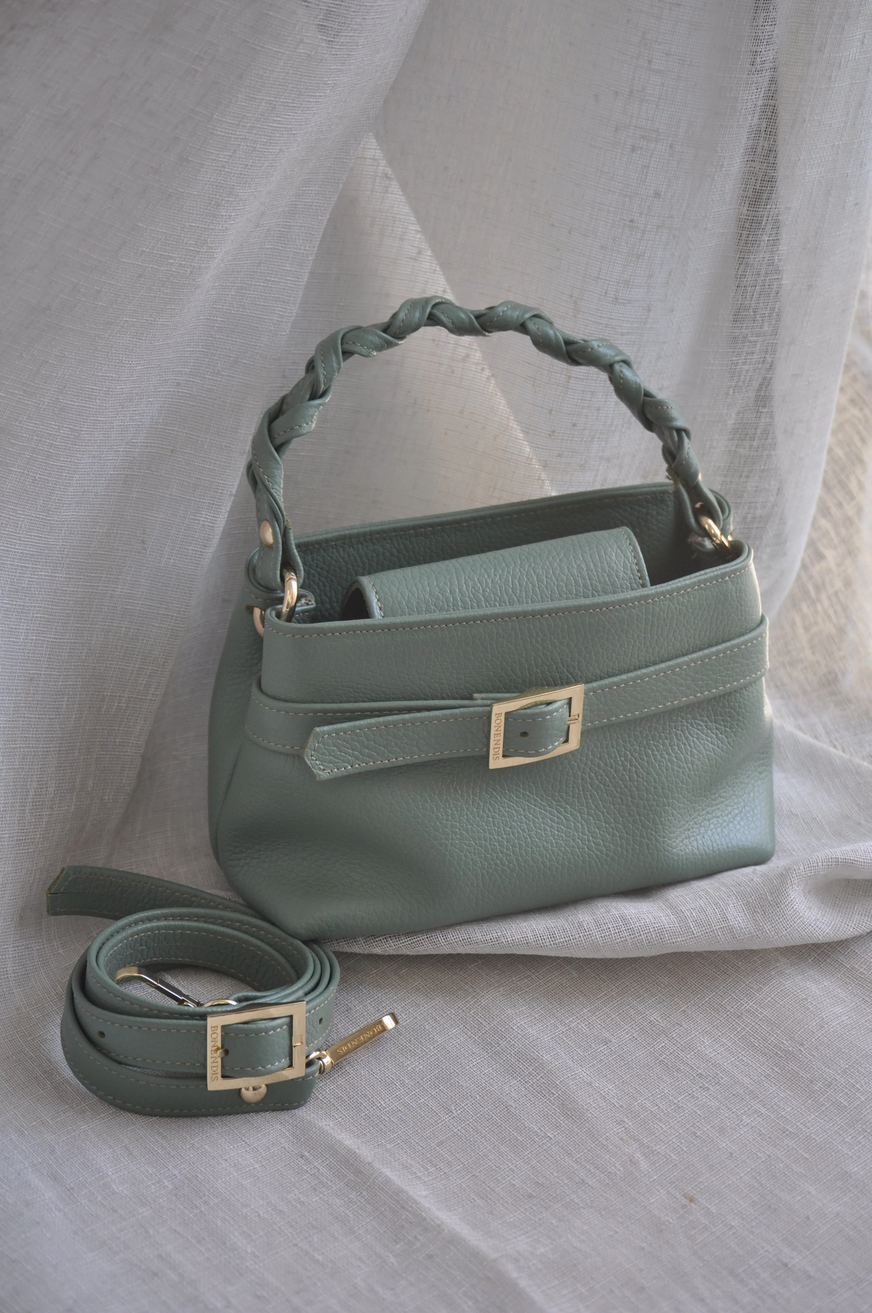 Emily 20 Leather Handbag- Sage