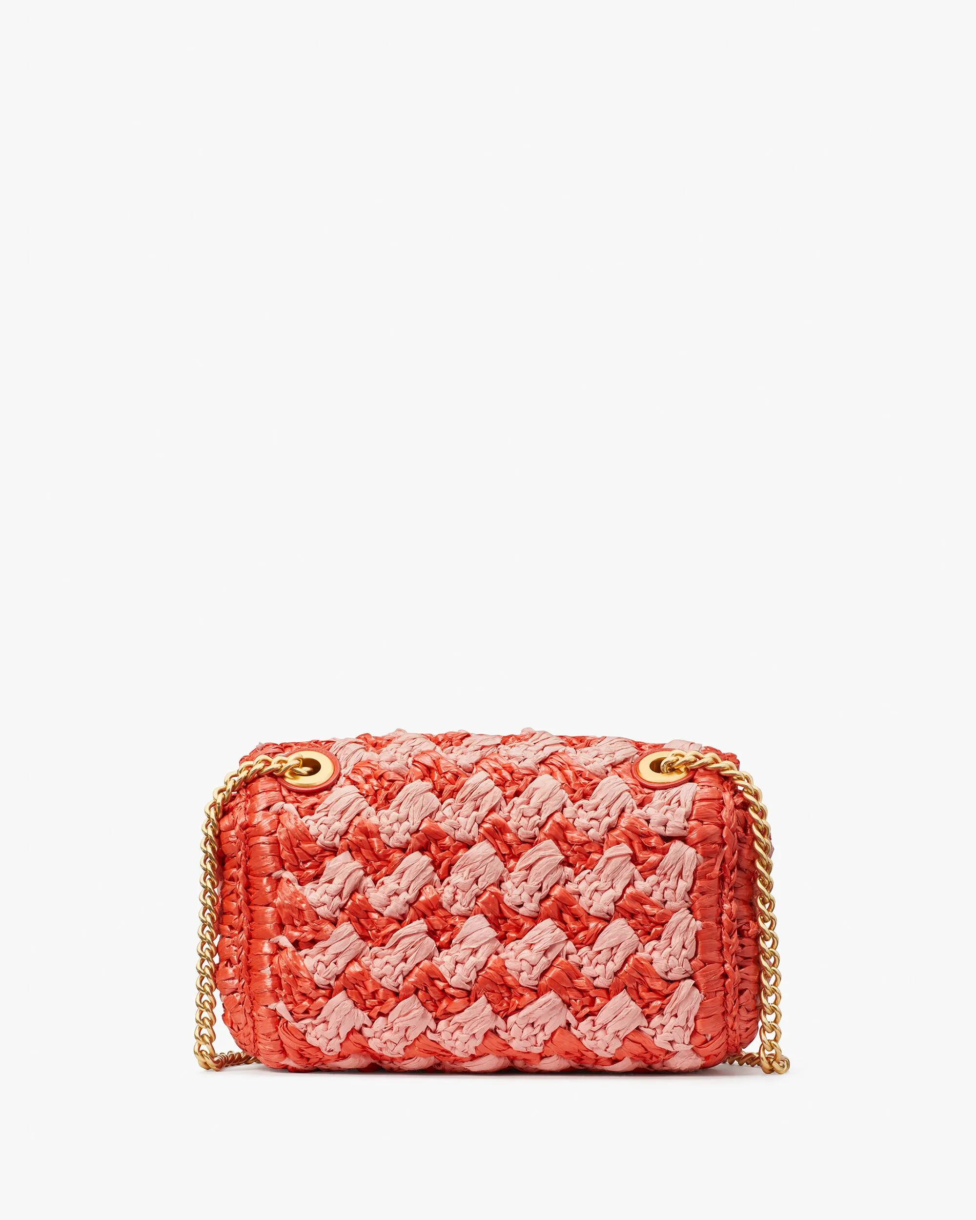 EVELYN STRIPED CROCHET RAFFIA SMALL SHOULDER CROSSBODY