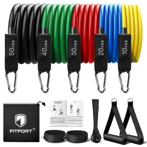 Exercise Workout Bands Up to 150lb W/ Door Anchor & Handles for Strength