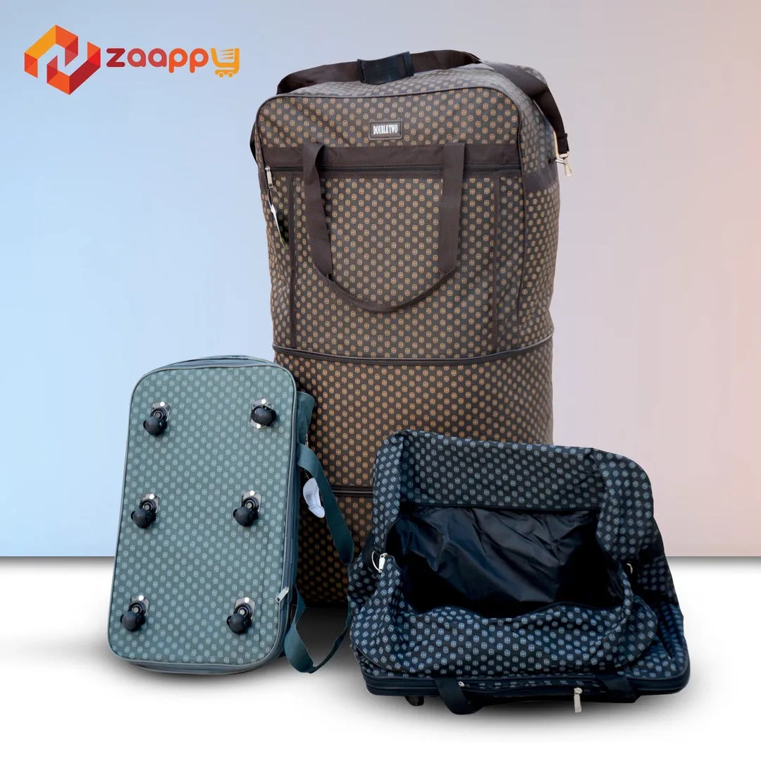 Expandable Foldable Lightweight Travel Duffel Mesh Wheel Bag | Rolling Storage Bag