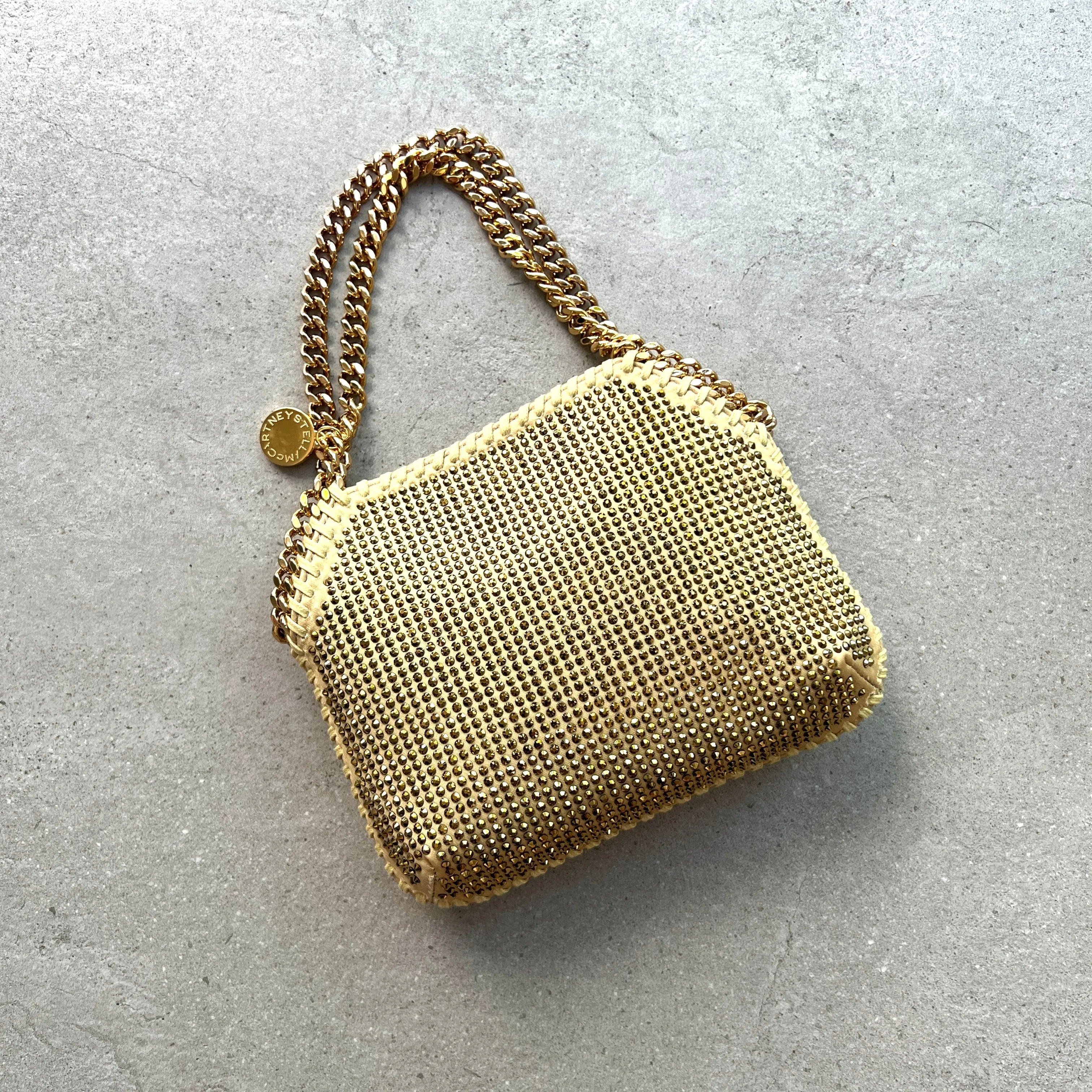 Falabella Evening Bag Hotfix Mirror, Gold
