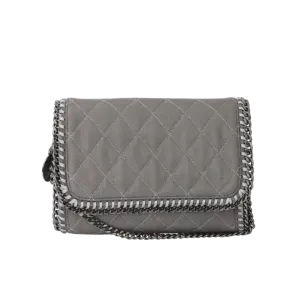 Falabella Quilted Fold Over Clutch