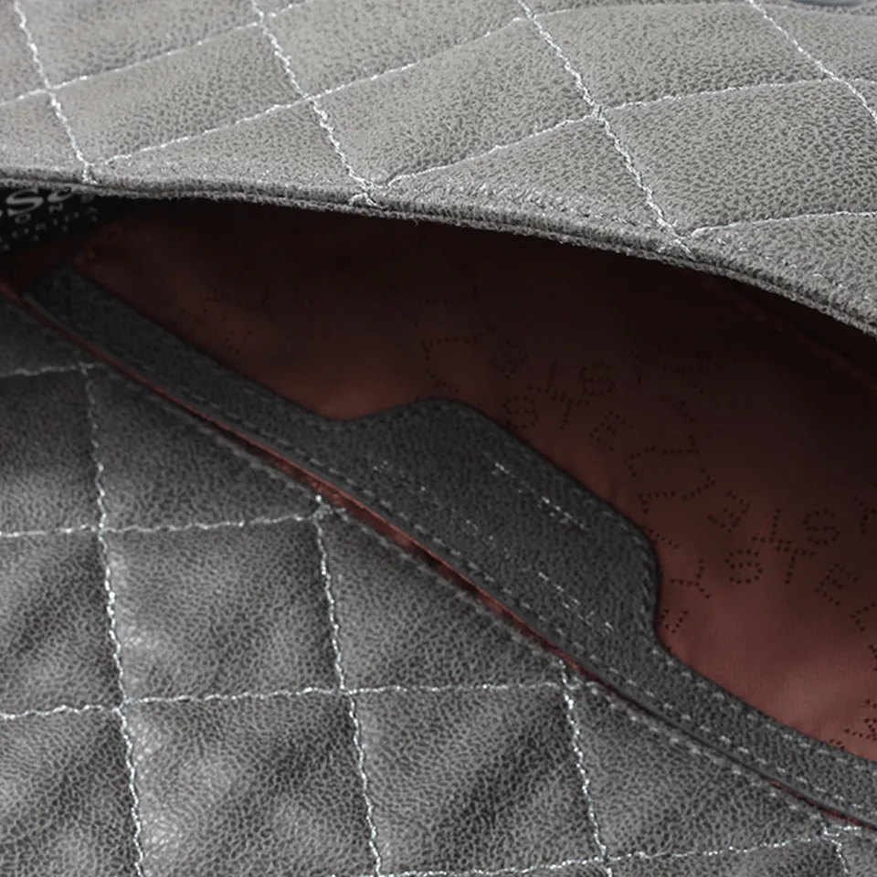 Falabella Quilted Fold Over Clutch