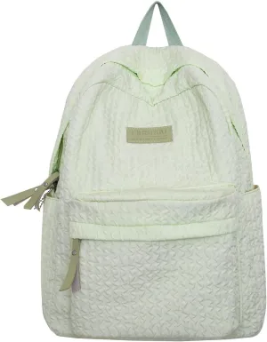 Fashion Cloth Canvas Backpack for Women Waterproof Nylon Anti-Theft Rucksack Fashion Bags for Travel Work Gift(Green)