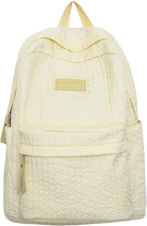 Fashion Cloth Canvas Backpack for Women Waterproof Nylon Anti-Theft Rucksack Fashion Bags for Travel Work Gift(Yellow)