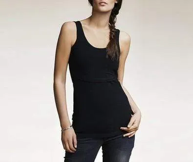 Fashionable Solid Maternity Tank Top
