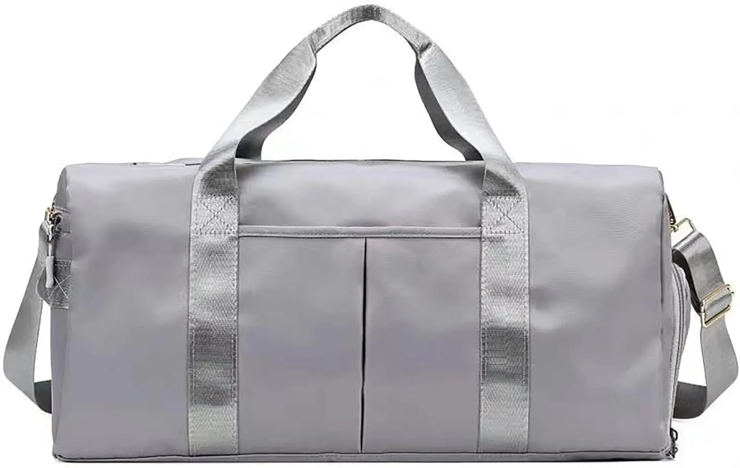 Felenny Travel Bag, Sports Bag with Pocket, Gym Bag for Men and Women, with Shoe Compartment and Wet Pocket, Waterproof Weekender Bag, lightgrey, Fashionable