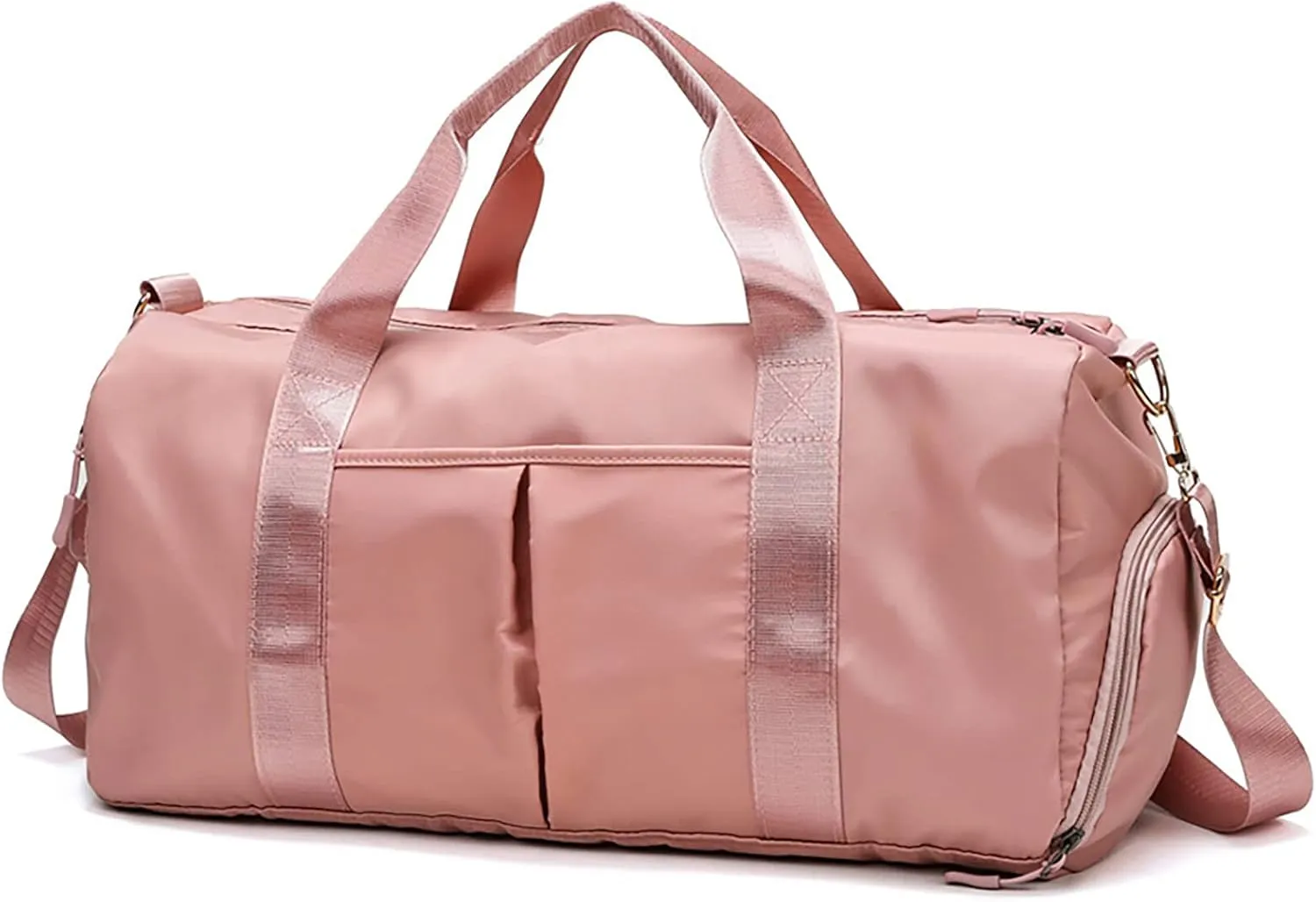 Felenny Travel Bag, Sports Bag with Pocket, Gym Bag for Men and Women, with Shoe Compartment and Wet Pocket, Waterproof Weekender Bag, rose, Fashionable