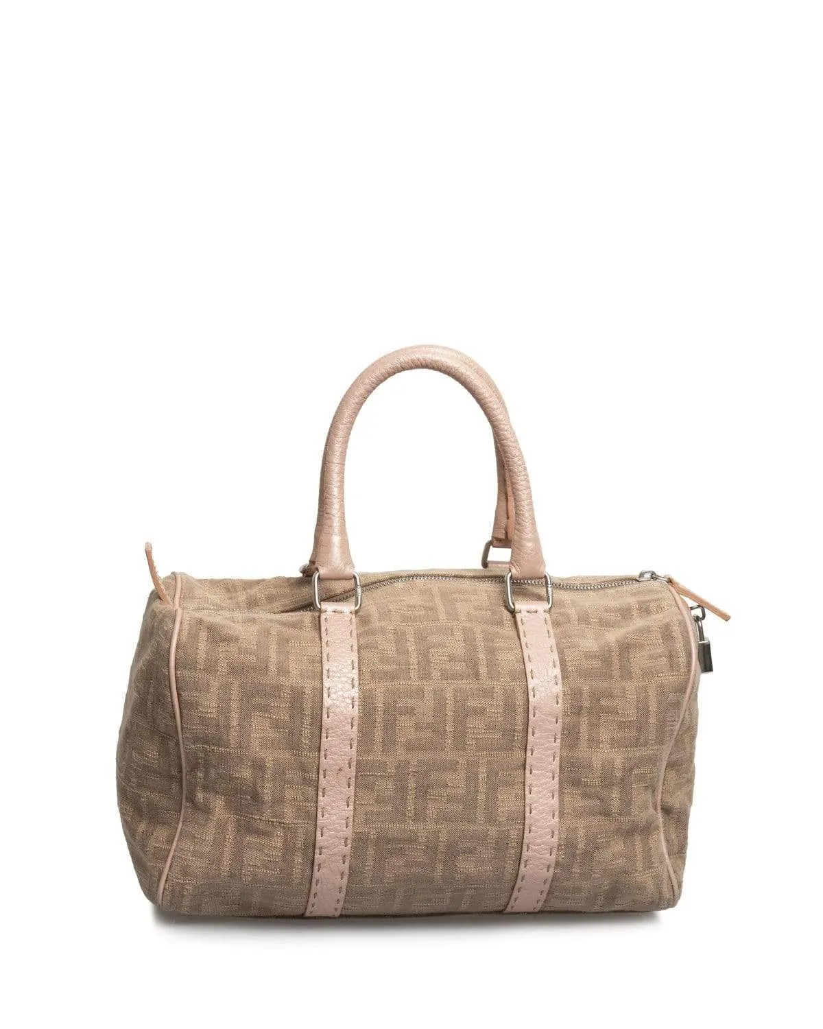 Fendi FF Canvas Pink & Beige Tote Bag - AGL1451