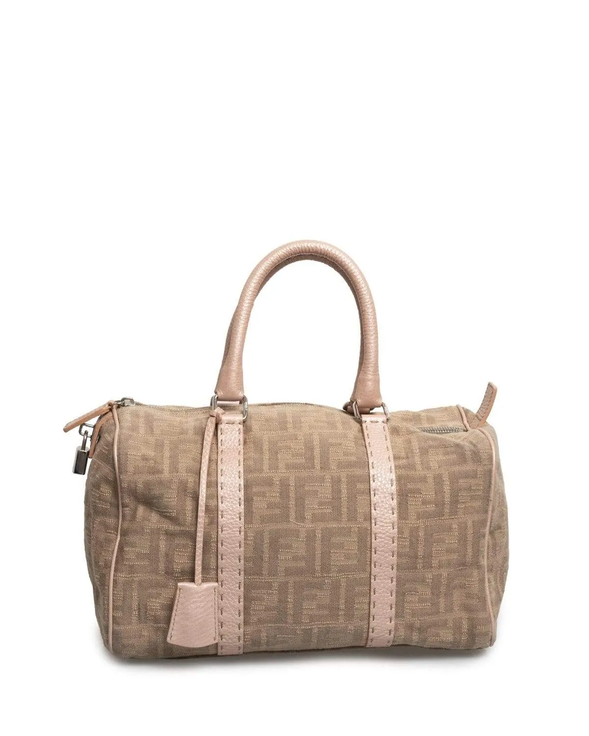 Fendi FF Canvas Pink & Beige Tote Bag - AGL1451