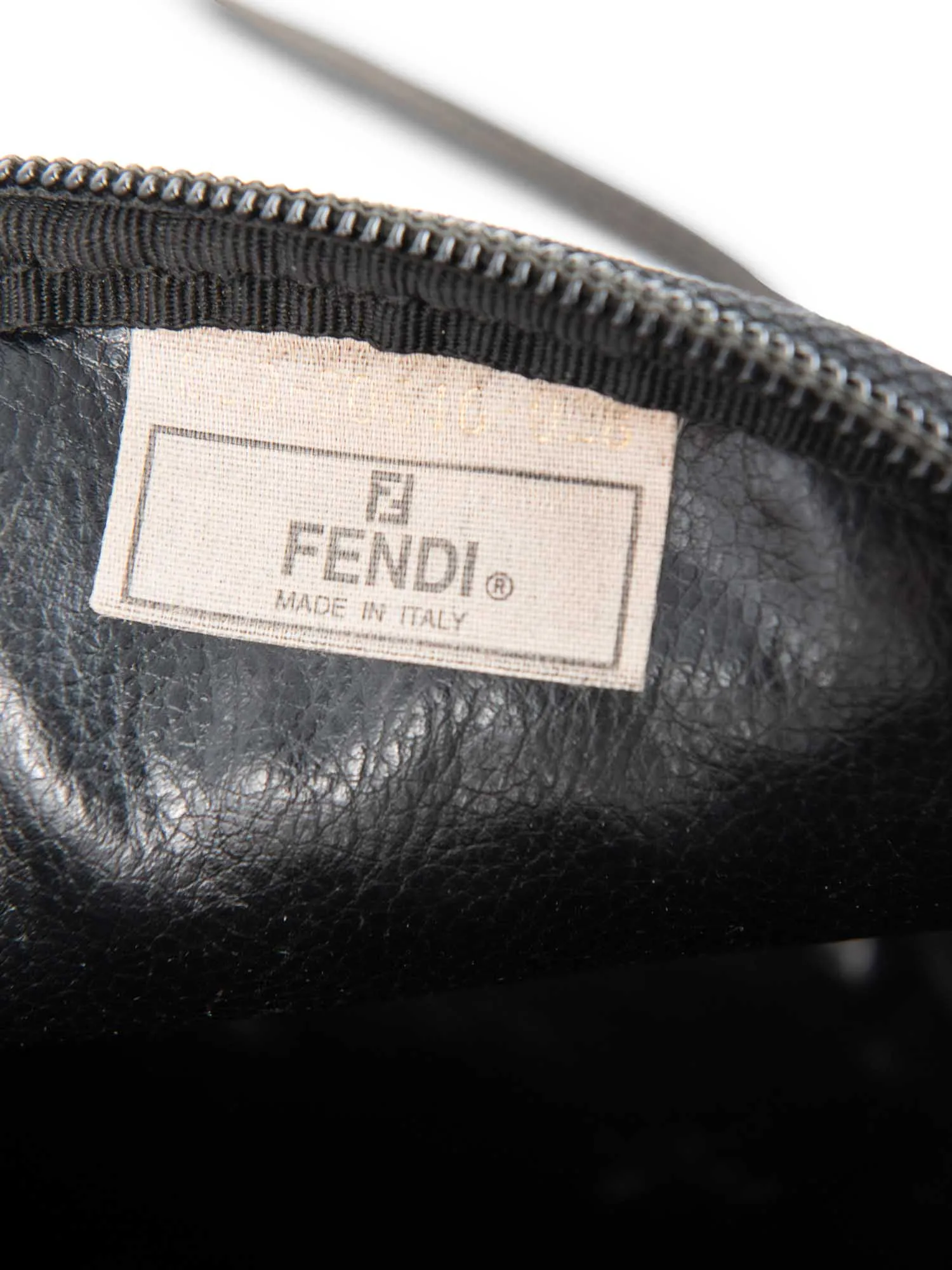 Fendi Zucca Canvas Leather Messenger Bag Brown