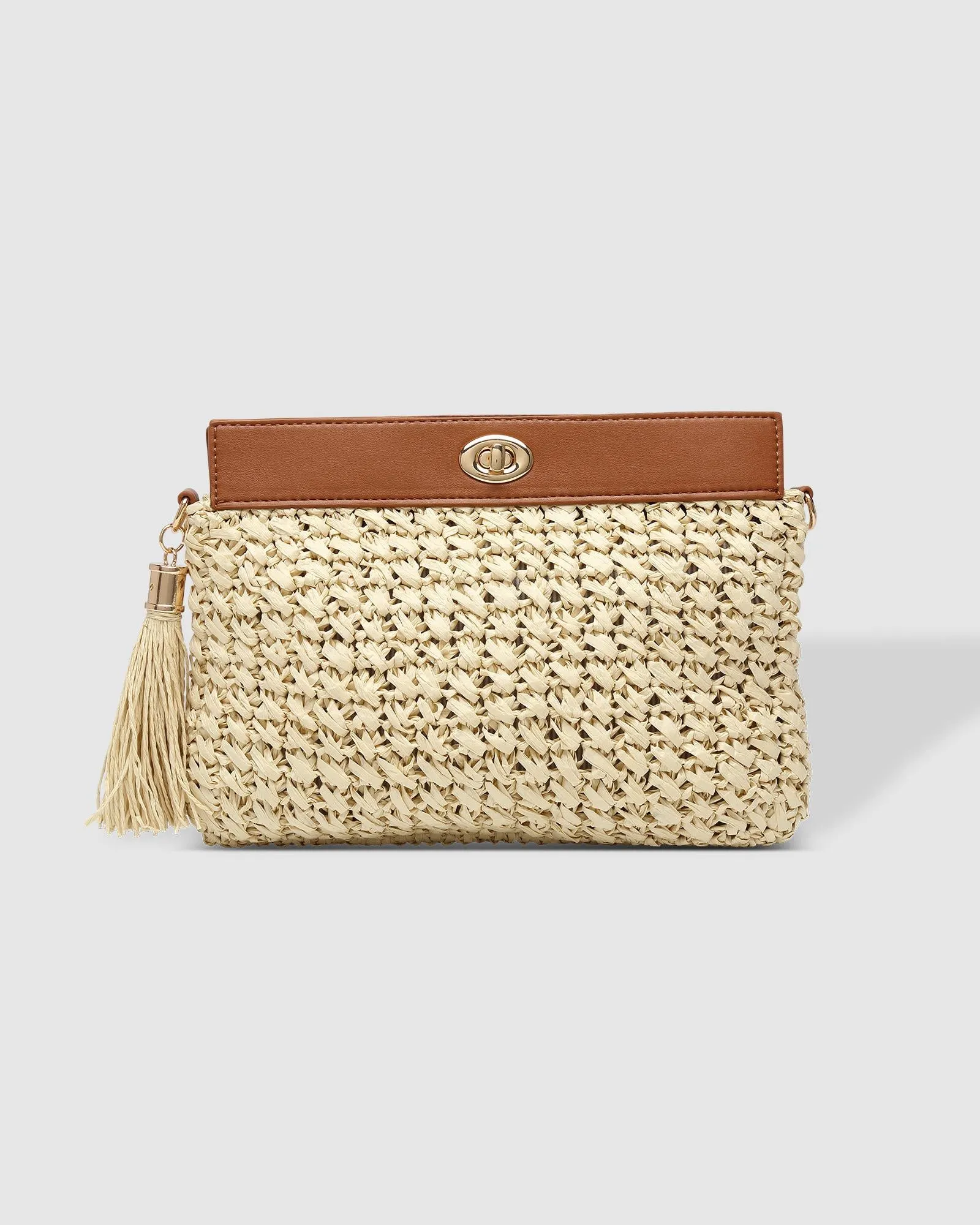 Fern Raffia Clutch
