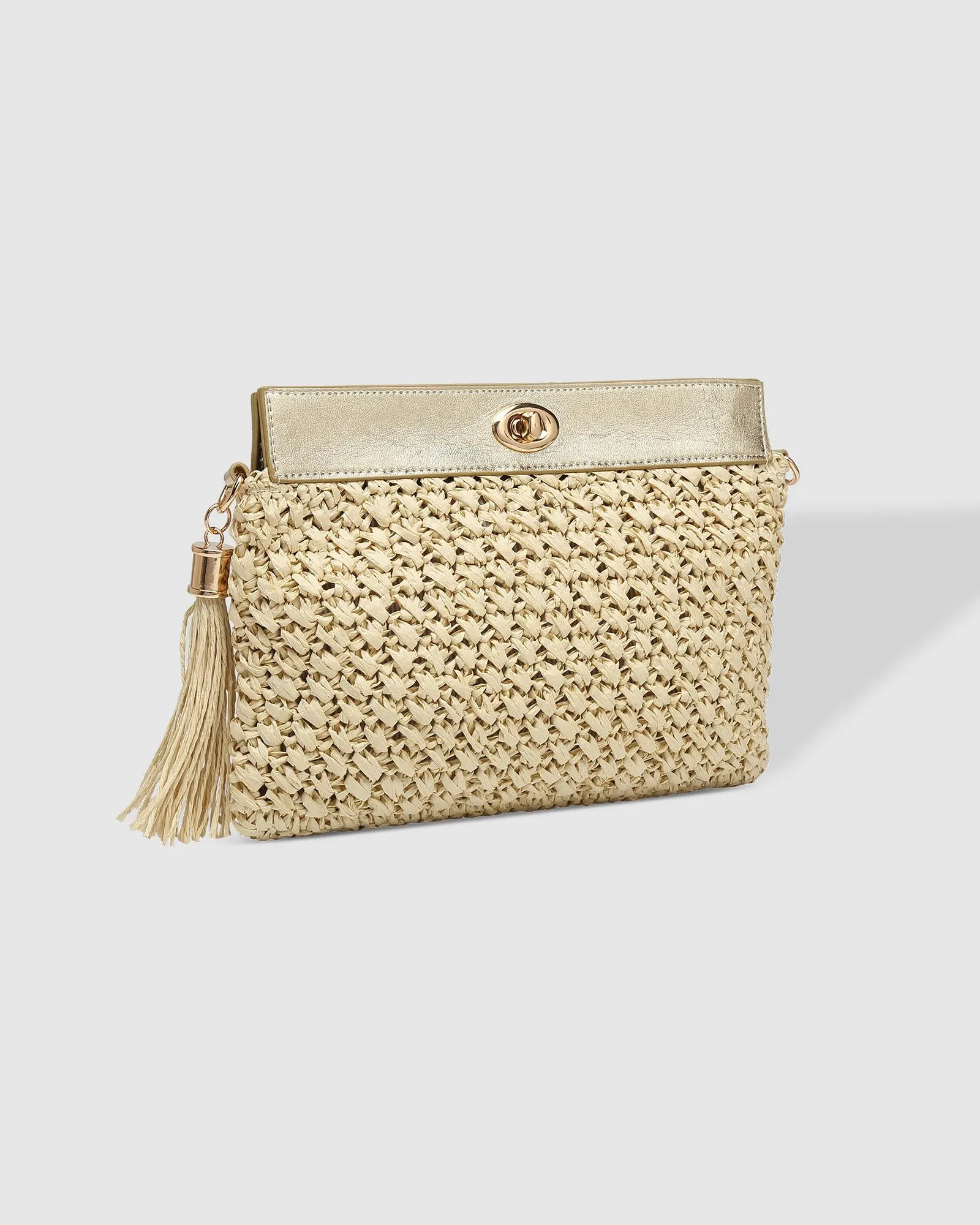 Fern Raffia Clutch