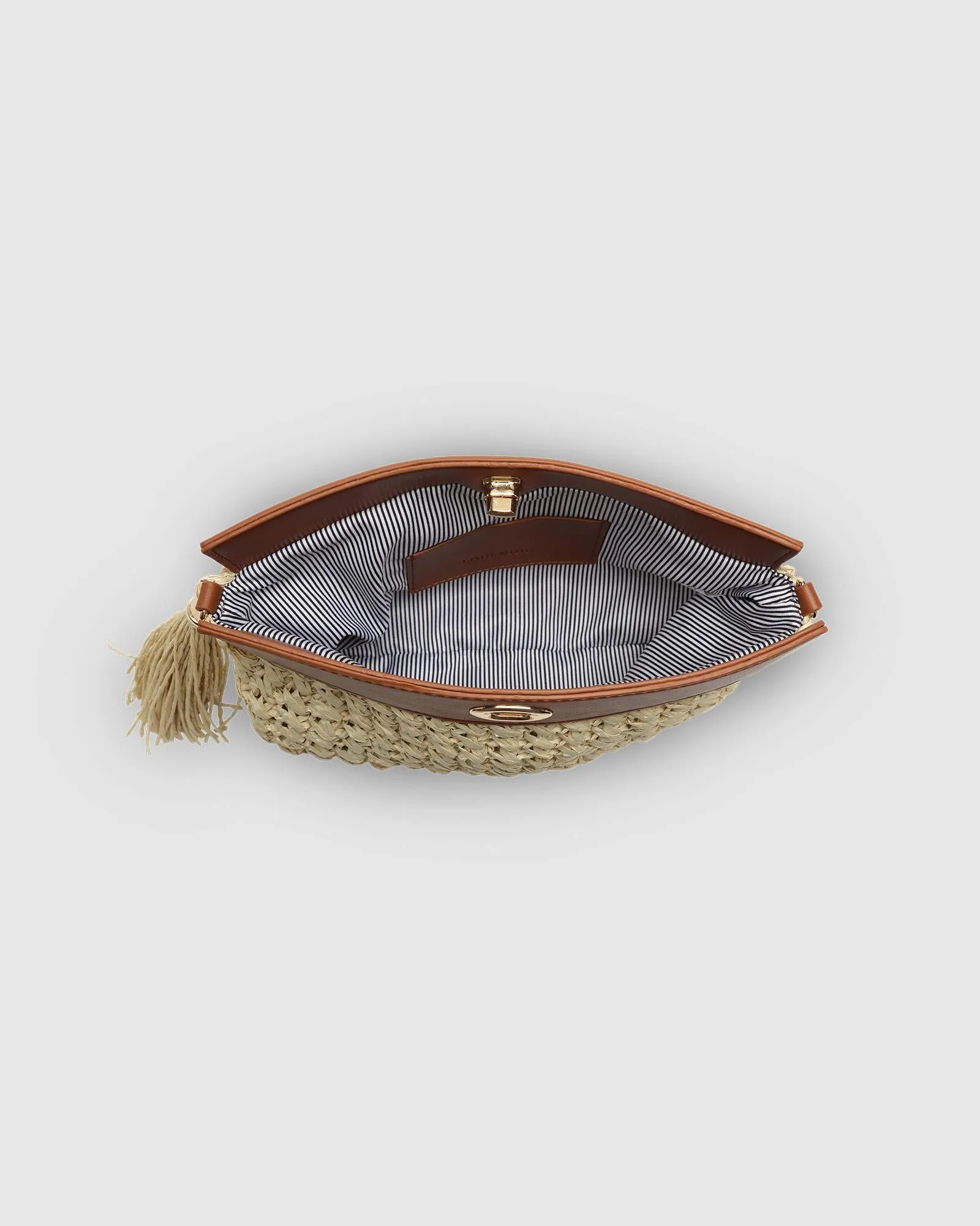 Fern Raffia Clutch